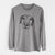 Doodled Buckeye the Catahoula Leopard Mix - Heavyweight 100% Cotton Long Sleeve