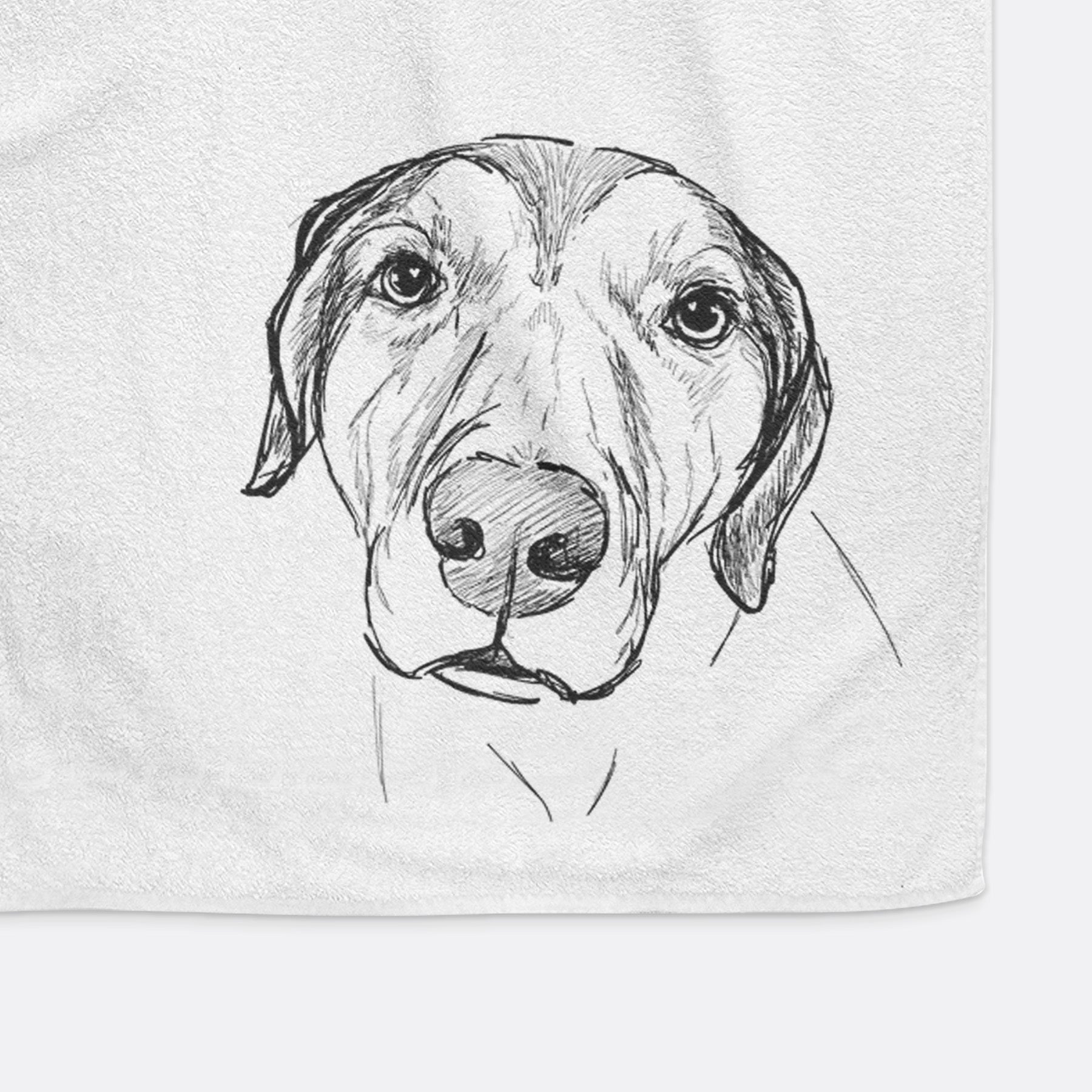 Doodled Buckeye the Catahoula Leopard Mix Decorative Hand Towel