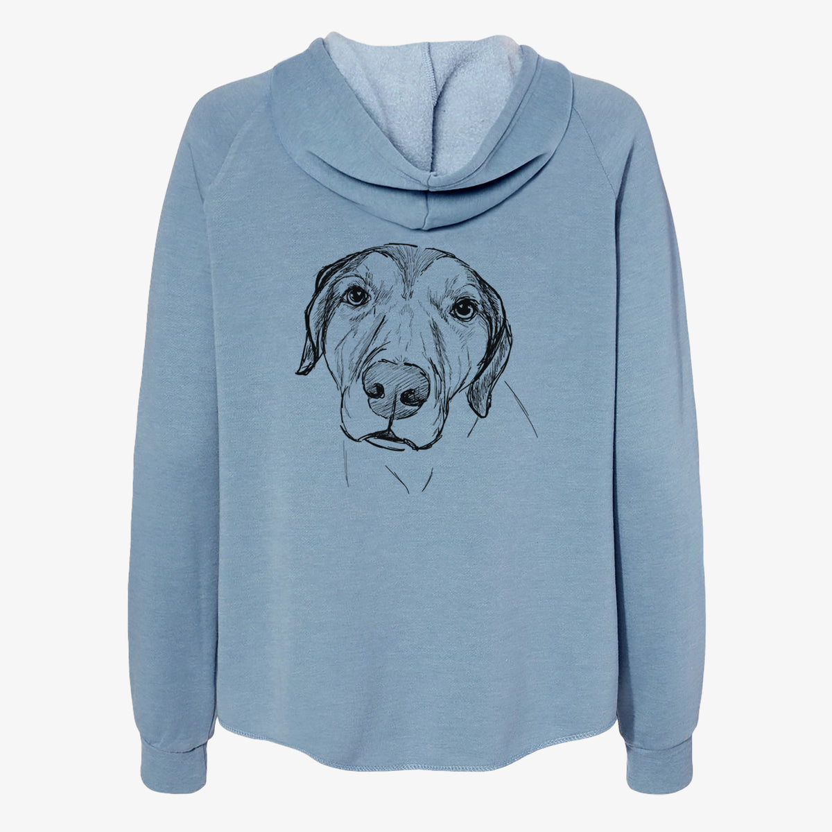 Doodled Buckeye the Catahoula Leopard Mix - Women's Cali Wave Zip-Up Sweatshirt