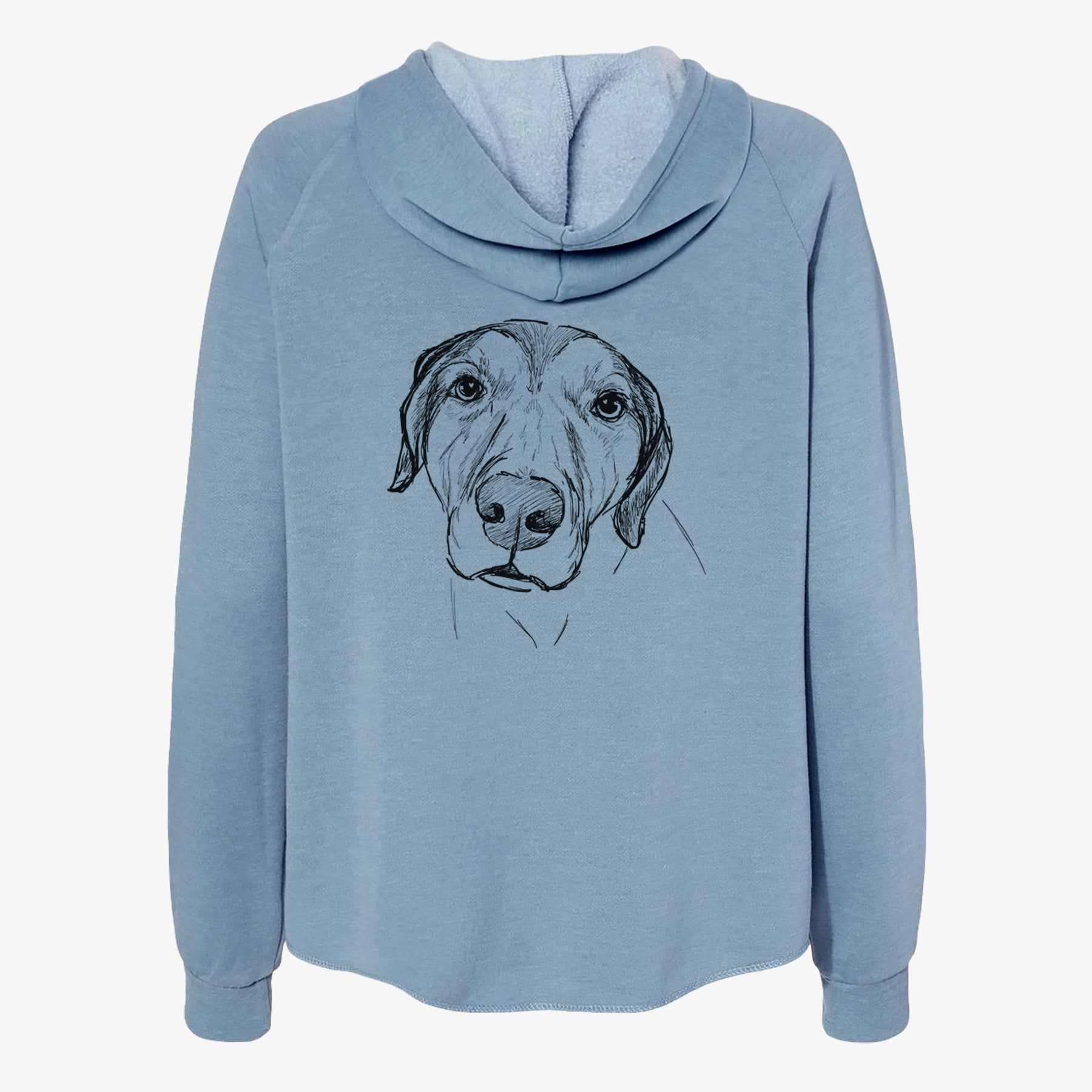 Doodled Buckeye the Catahoula Leopard Mix - Women's Cali Wave Zip-Up Sweatshirt