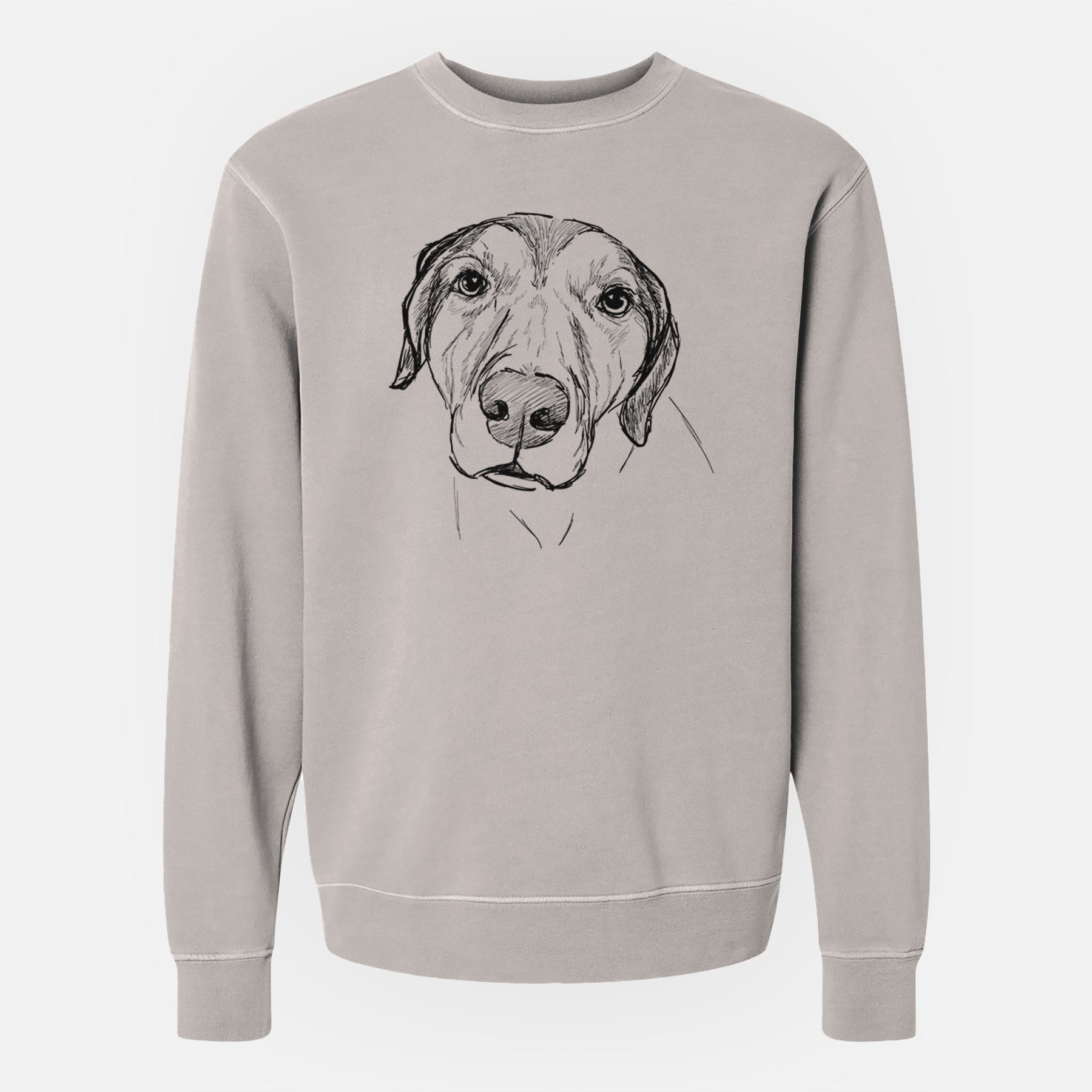 Doodled Buckeye the Catahoula Leopard Mix - Unisex Pigment Dyed Crew Sweatshirt