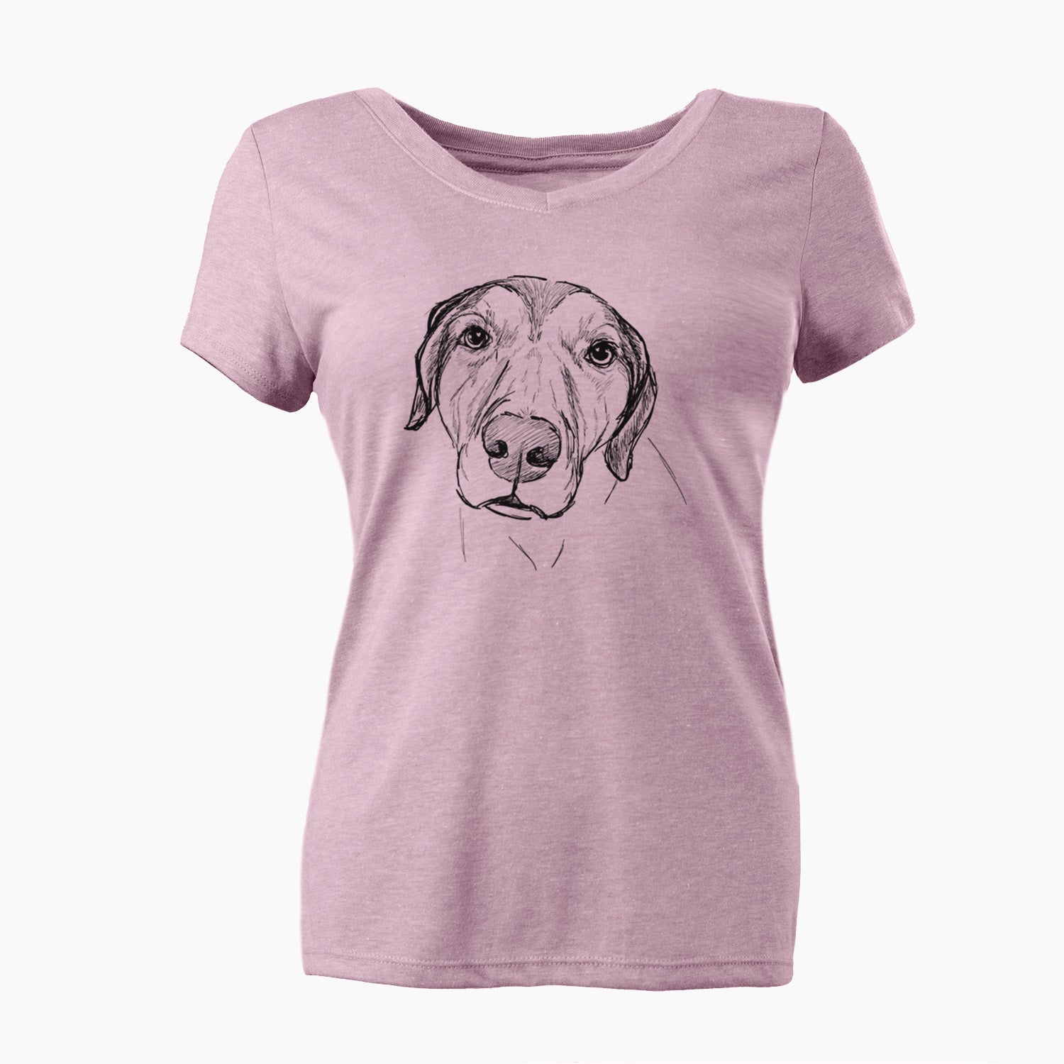 Doodled Buckeye the Catahoula Leopard Mix - Women's Perfect V-neck Shirt