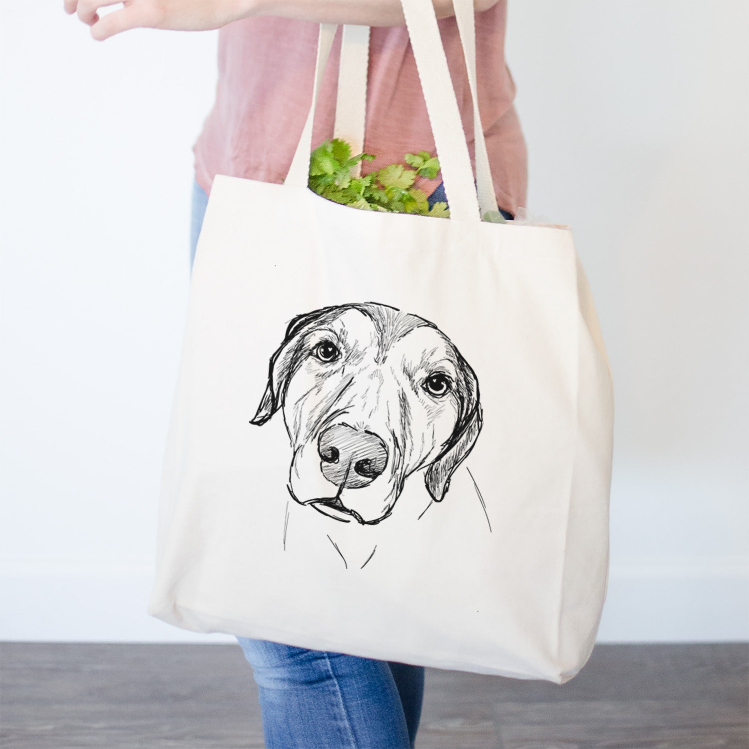 Doodled Buckeye the Catahoula Leopard Mix - Tote Bag