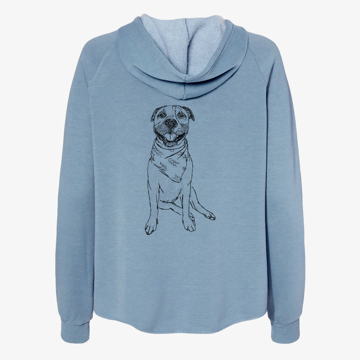 Doodled Buddy the American Staffordshire Terrier - Women's Cali Wave Zip-Up Sweatshirt