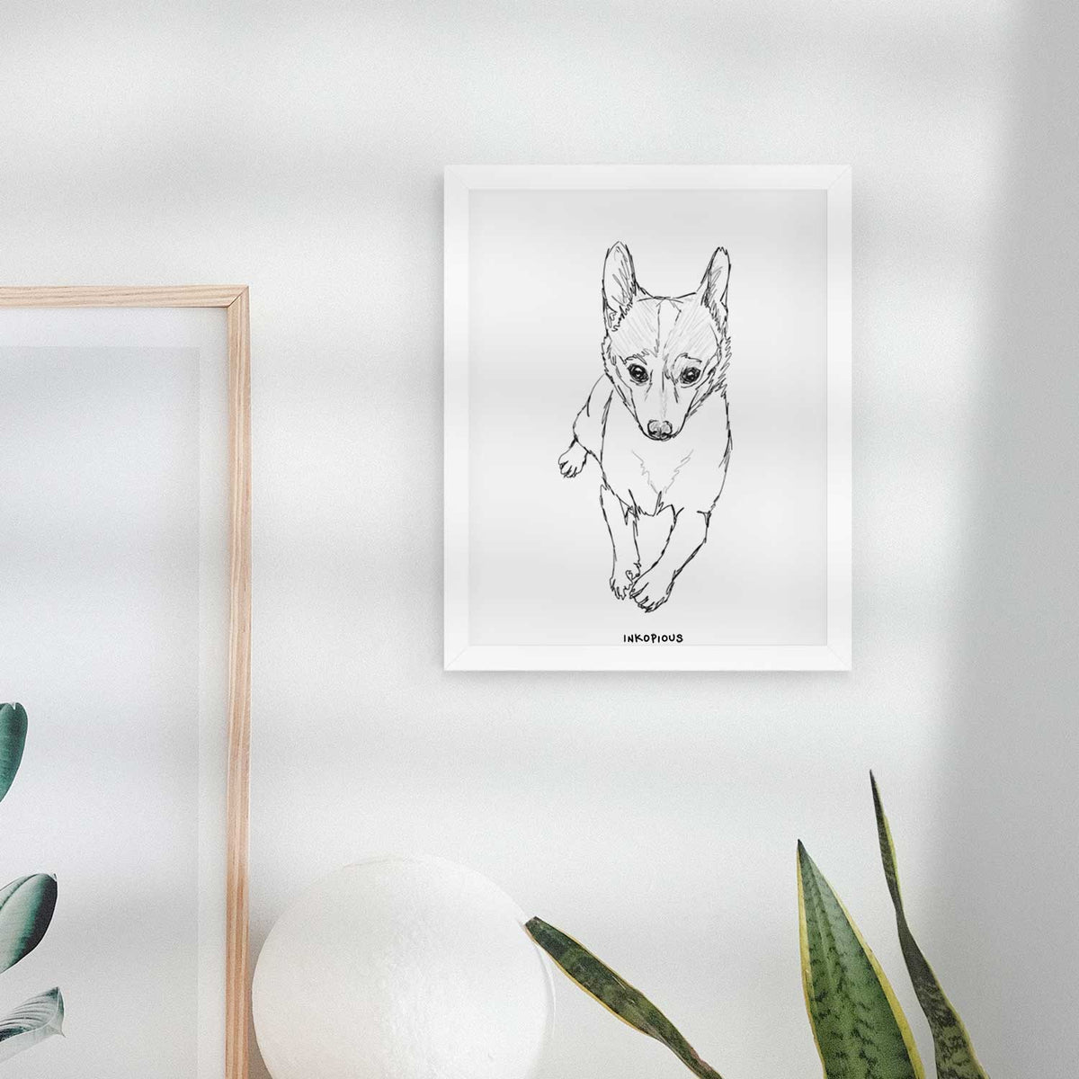 Doodled Buddy the Fox Terrier Chihuahua Art Print