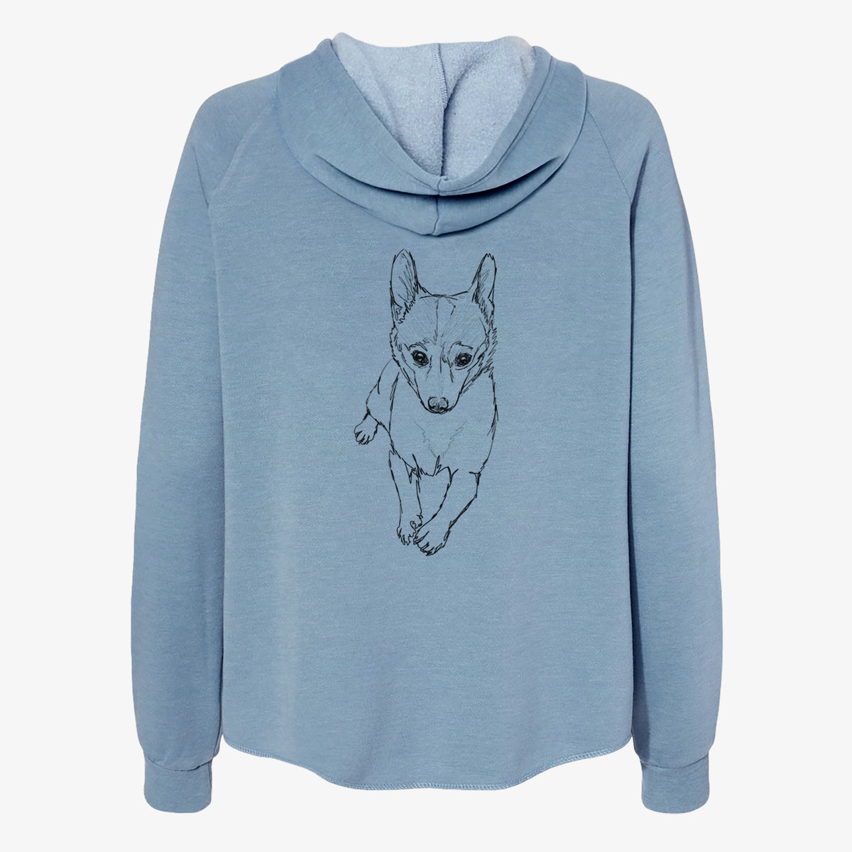 Doodled Buddy the Fox Terrier Chihuahua - Women's Cali Wave Zip-Up Sweatshirt