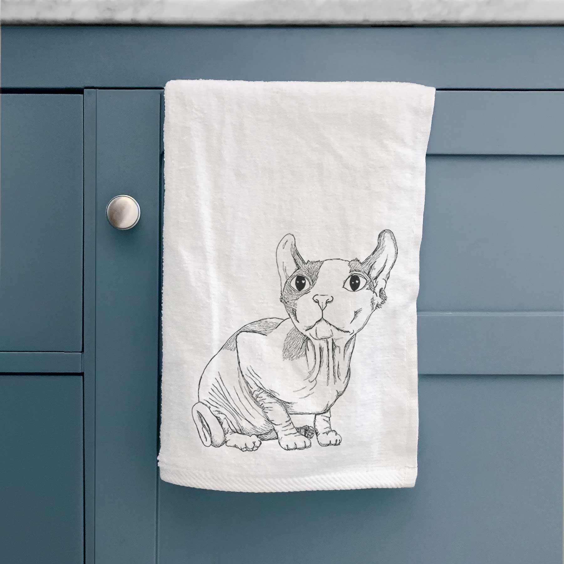 Doodled Bug the Sphynx Decorative Hand Towel