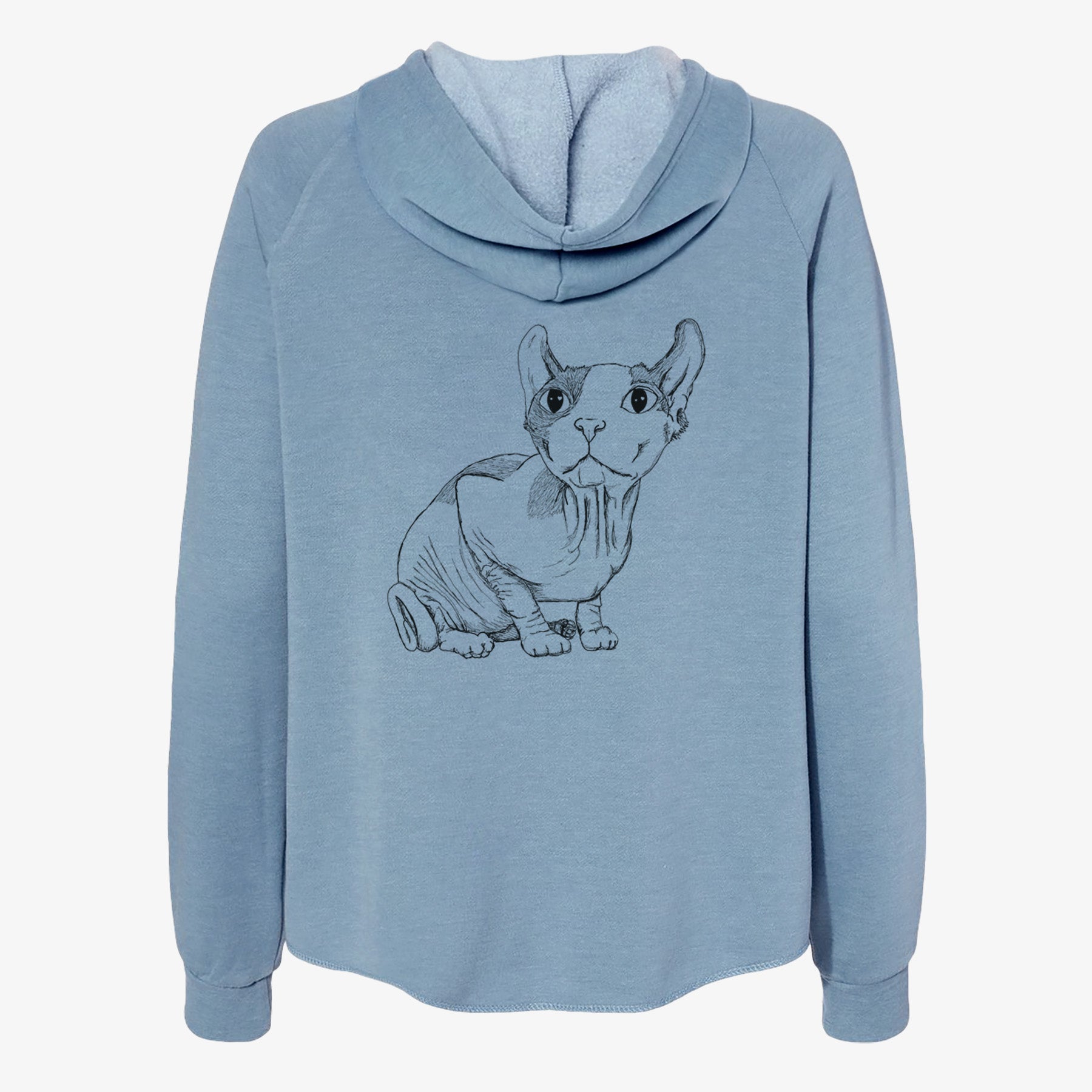 Doodled Bug the Sphynx - Women's Cali Wave Zip-Up Sweatshirt