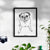 Doodled Bugsy the Pug Art Print