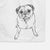 Doodled Bugsy the Pug Decorative Hand Towel