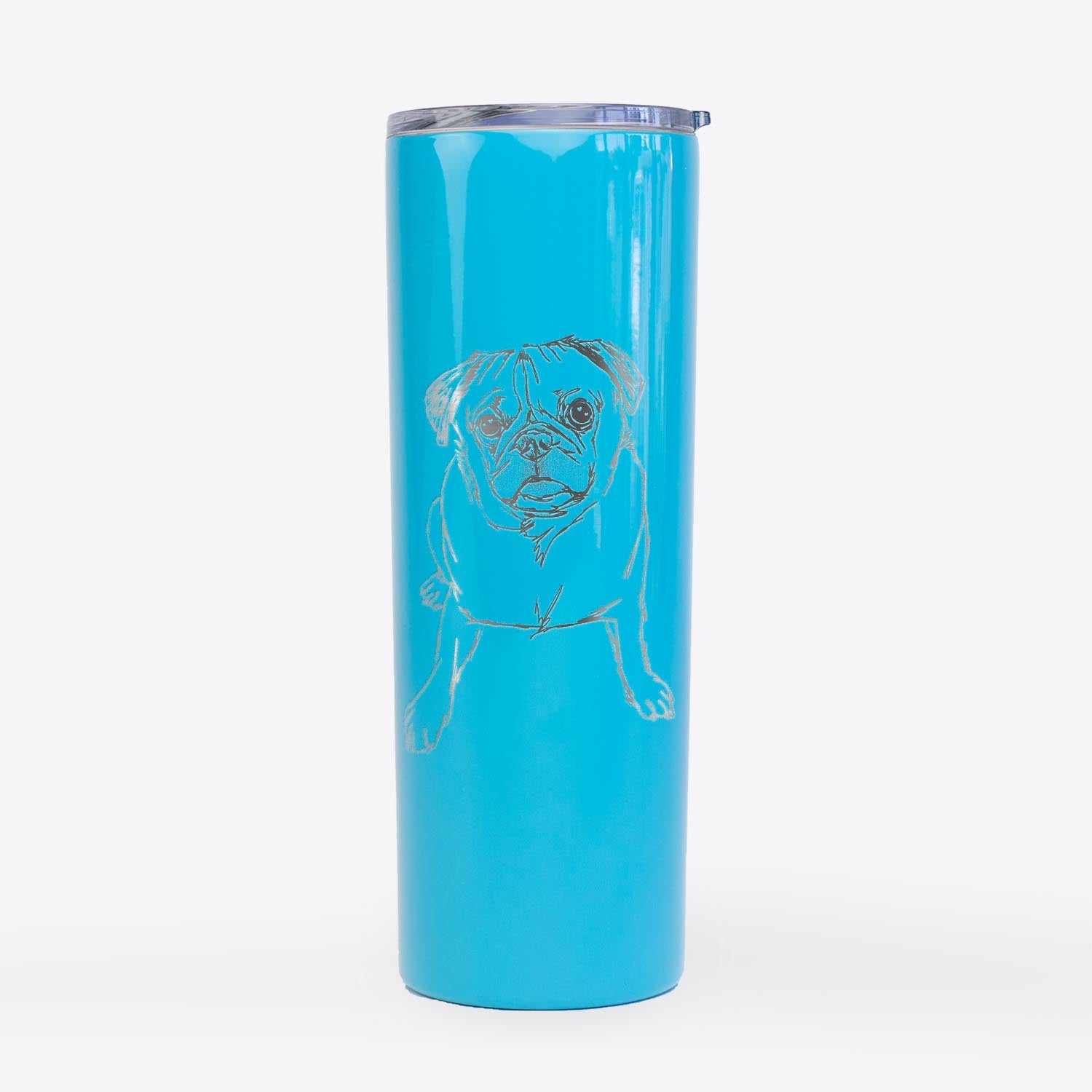 Doodled Bugsy the Pug - 20oz Skinny Tumbler