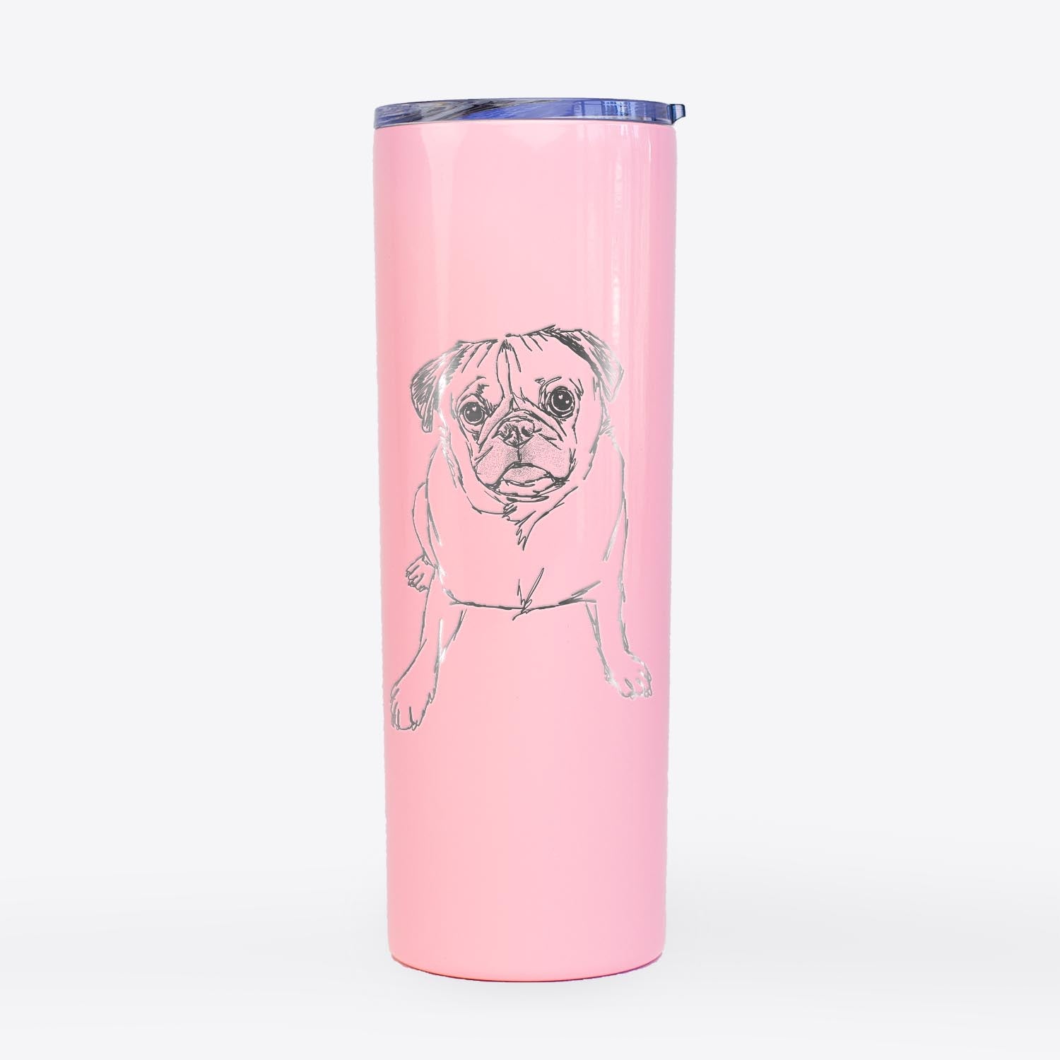 Doodled Bugsy the Pug - 20oz Skinny Tumbler