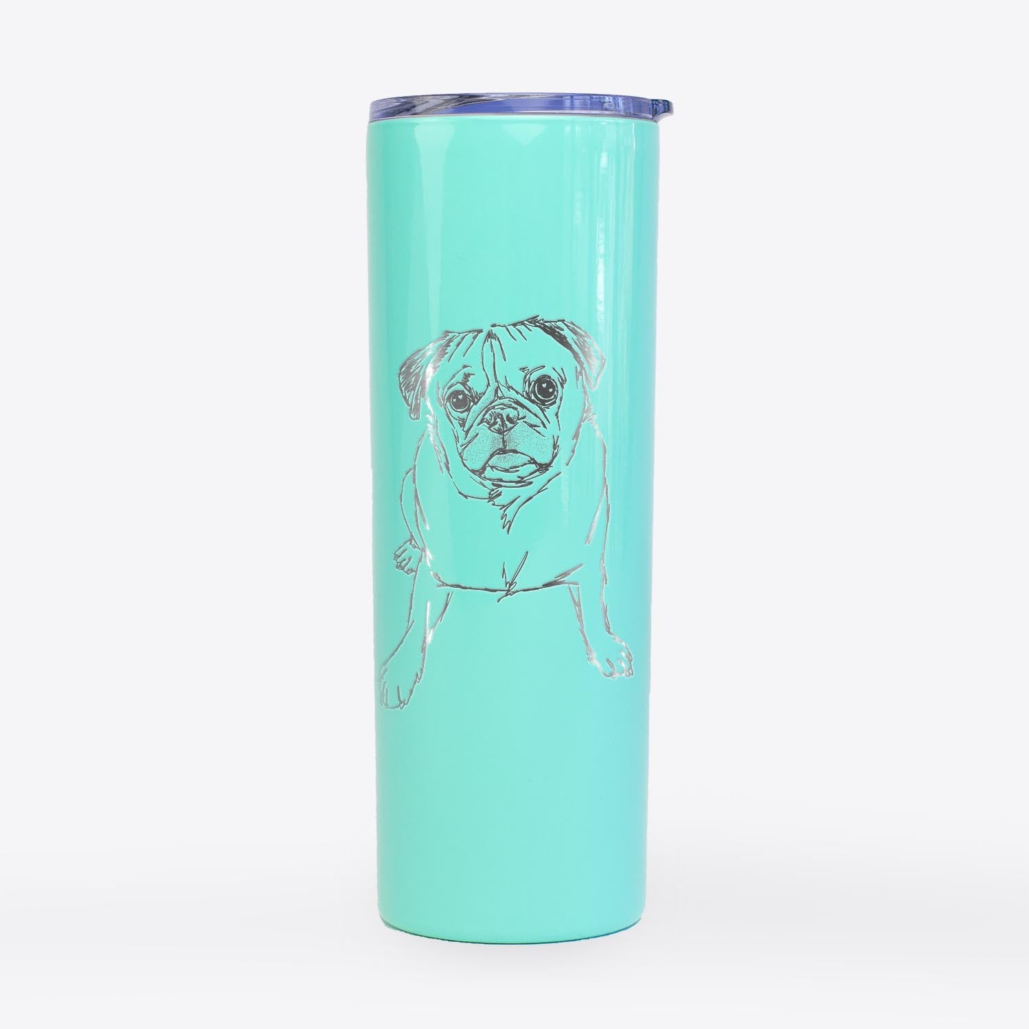 Doodled Bugsy the Pug - 20oz Skinny Tumbler