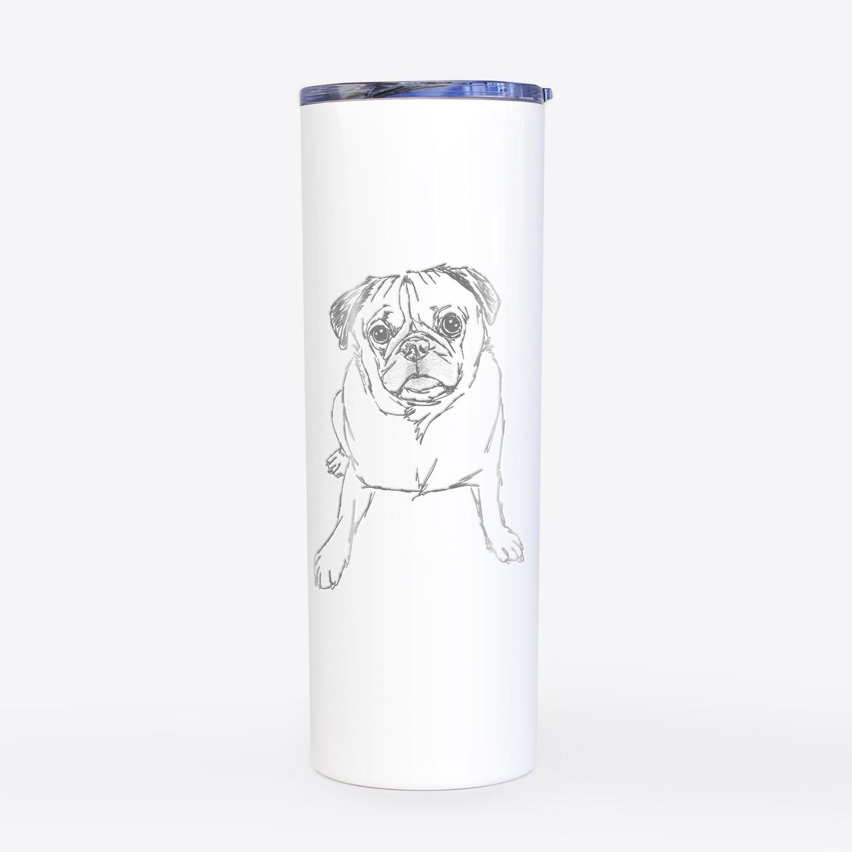 Doodled Bugsy the Pug - 20oz Skinny Tumbler