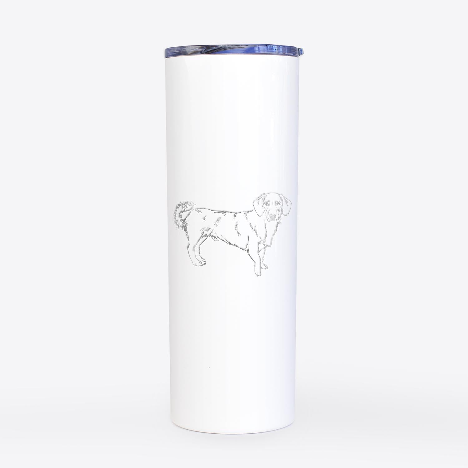 Doodled Buster the Basset Hound Mix - 20oz Skinny Tumbler