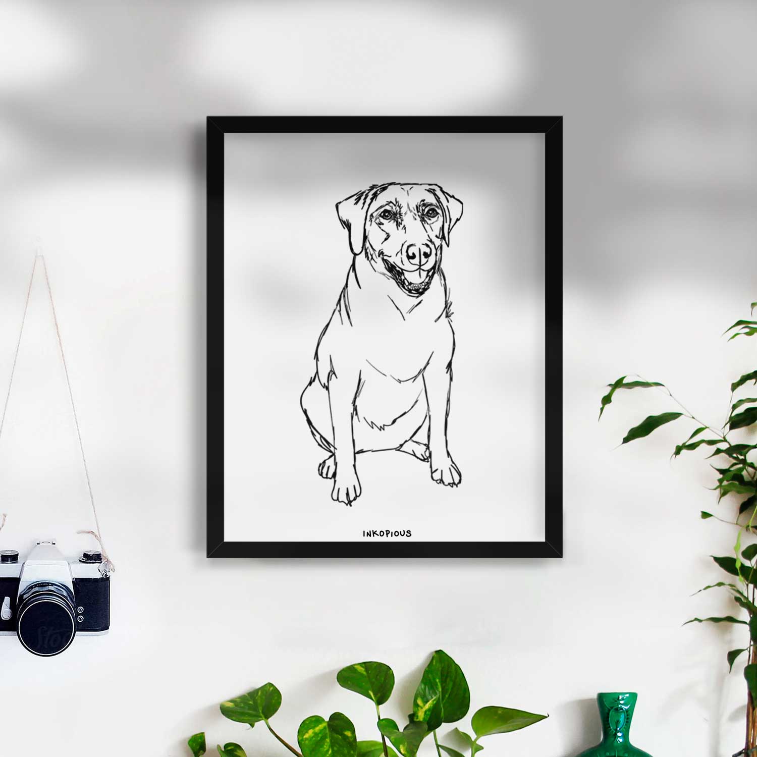 Doodled Callie the Labrador Retriever Art Print