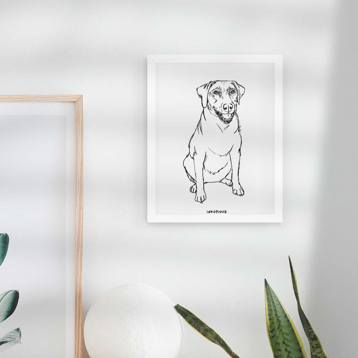 Doodled Callie the Labrador Retriever Art Print