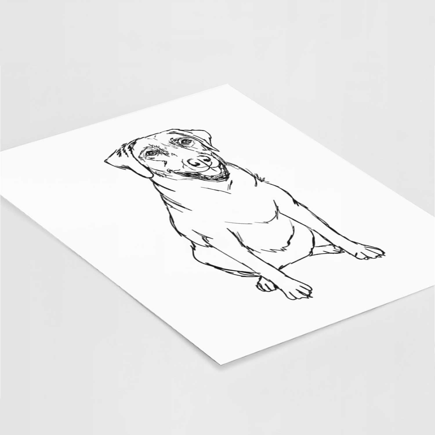 Doodled Callie the Labrador Retriever Art Print