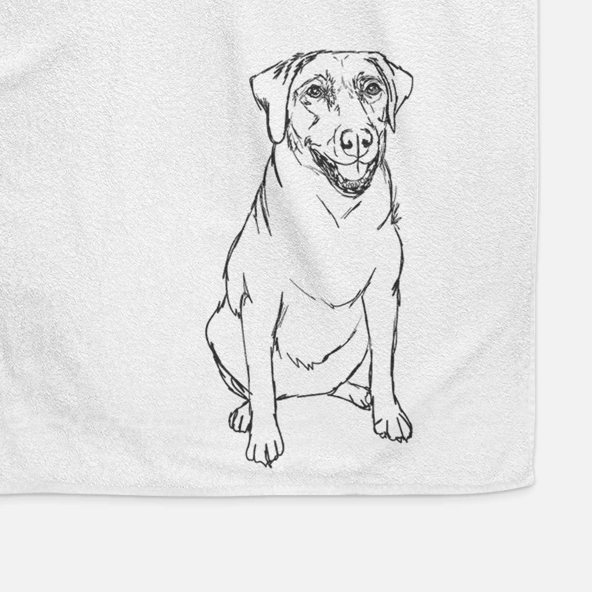 Doodled Callie the Labrador Retriever Decorative Hand Towel