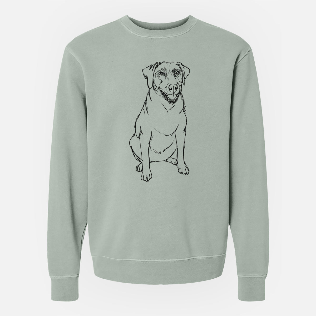 Doodled Callie the Labrador Retriever - Unisex Pigment Dyed Crew Sweatshirt