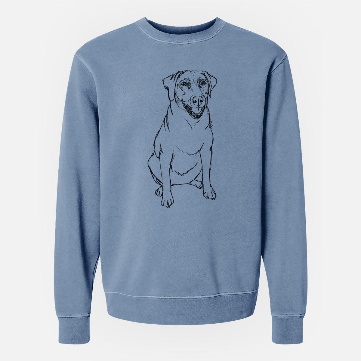 Doodled Callie the Labrador Retriever - Unisex Pigment Dyed Crew Sweatshirt