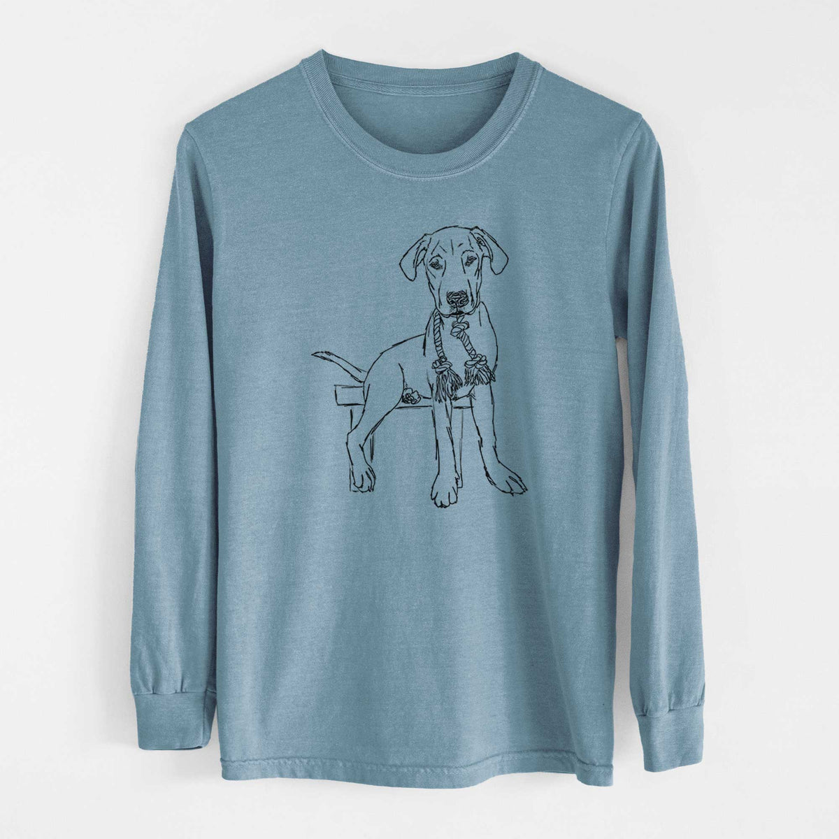 Doodled Carson the Mixed Breed - Heavyweight 100% Cotton Long Sleeve