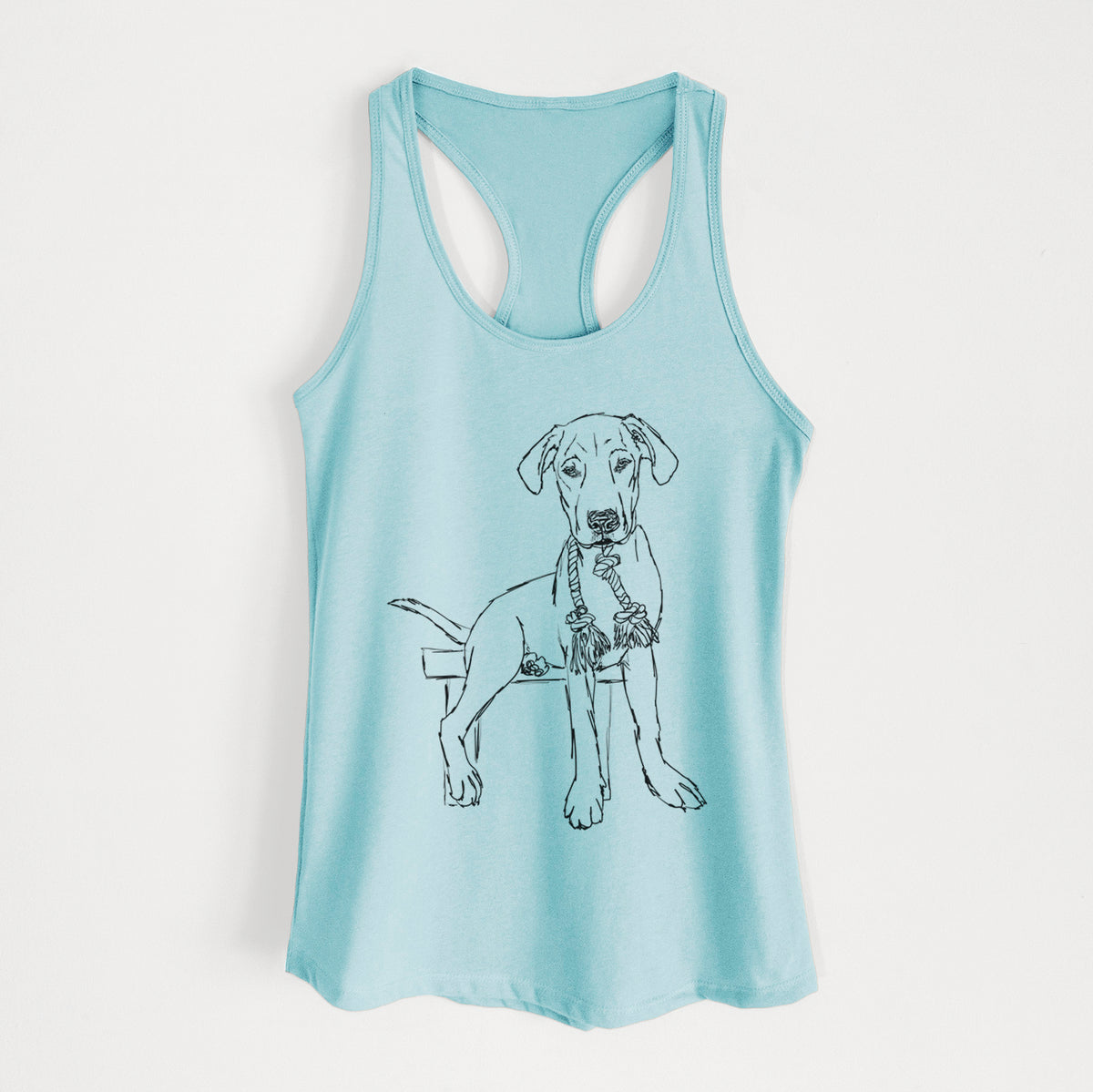 Doodled Carson the Mixed Breed - Women&#39;s Racerback Tanktop