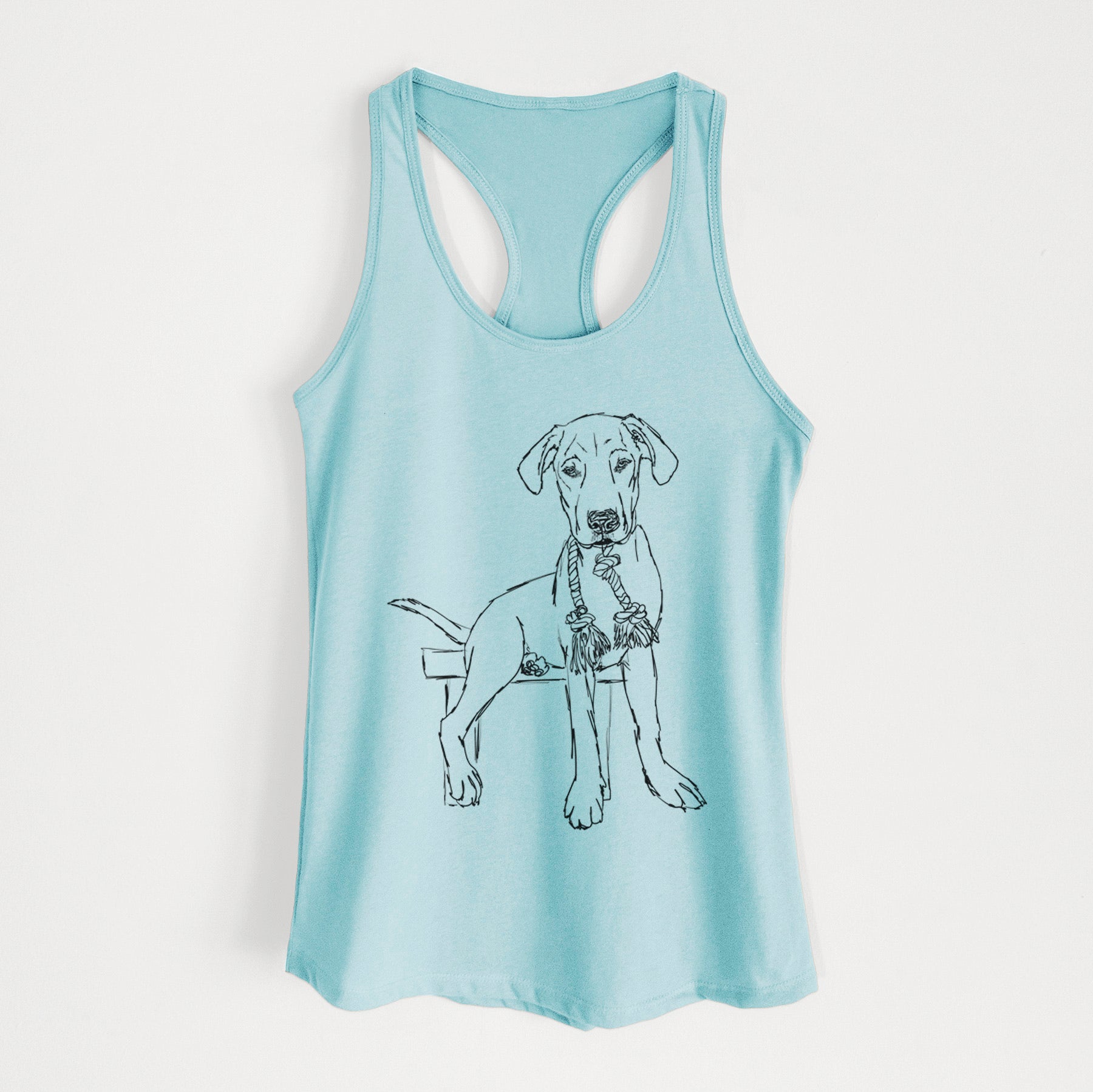 Doodled Carson the Mixed Breed - Women's Racerback Tanktop