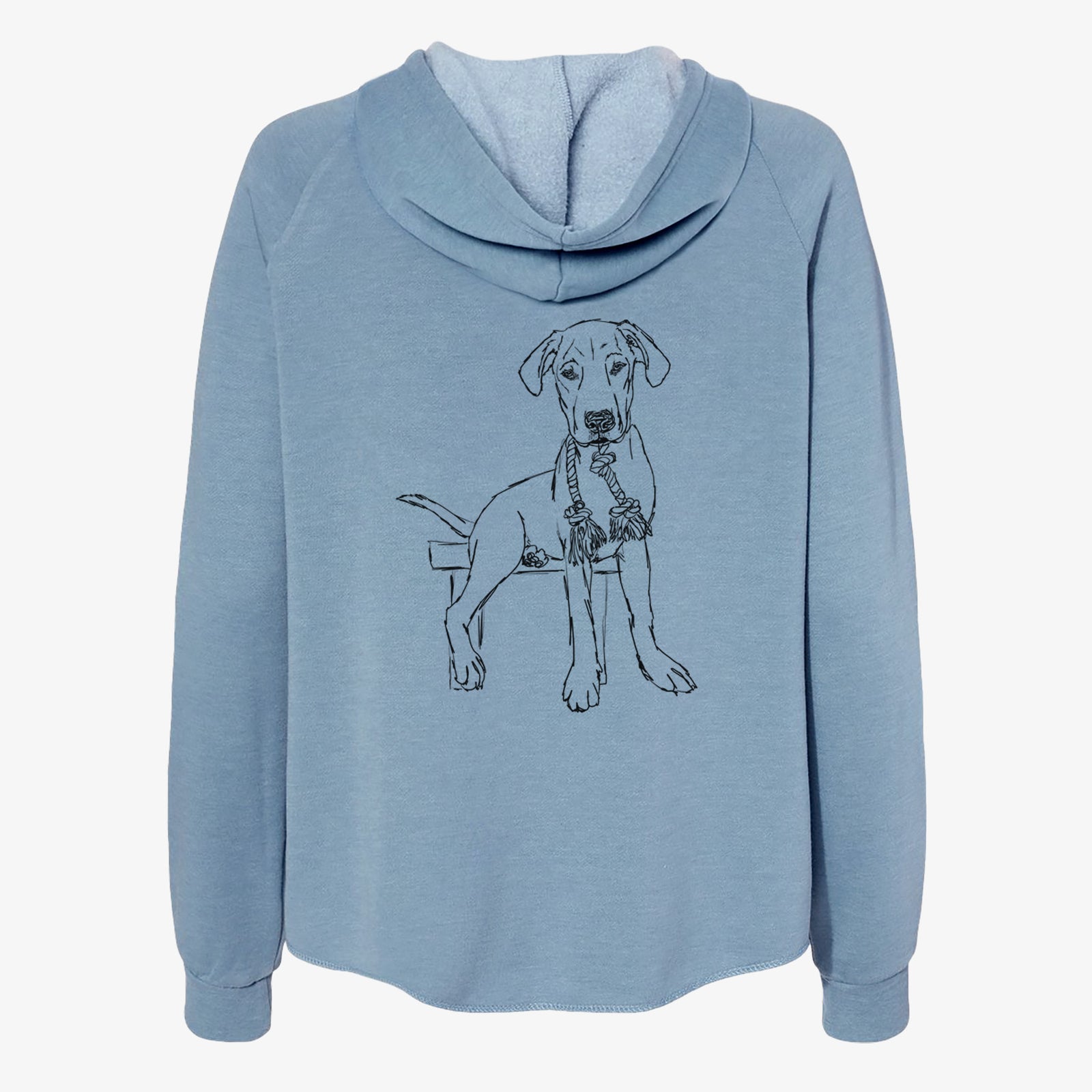 Doodled Carson the Mixed Breed - Women's Cali Wave Zip-Up Sweatshirt