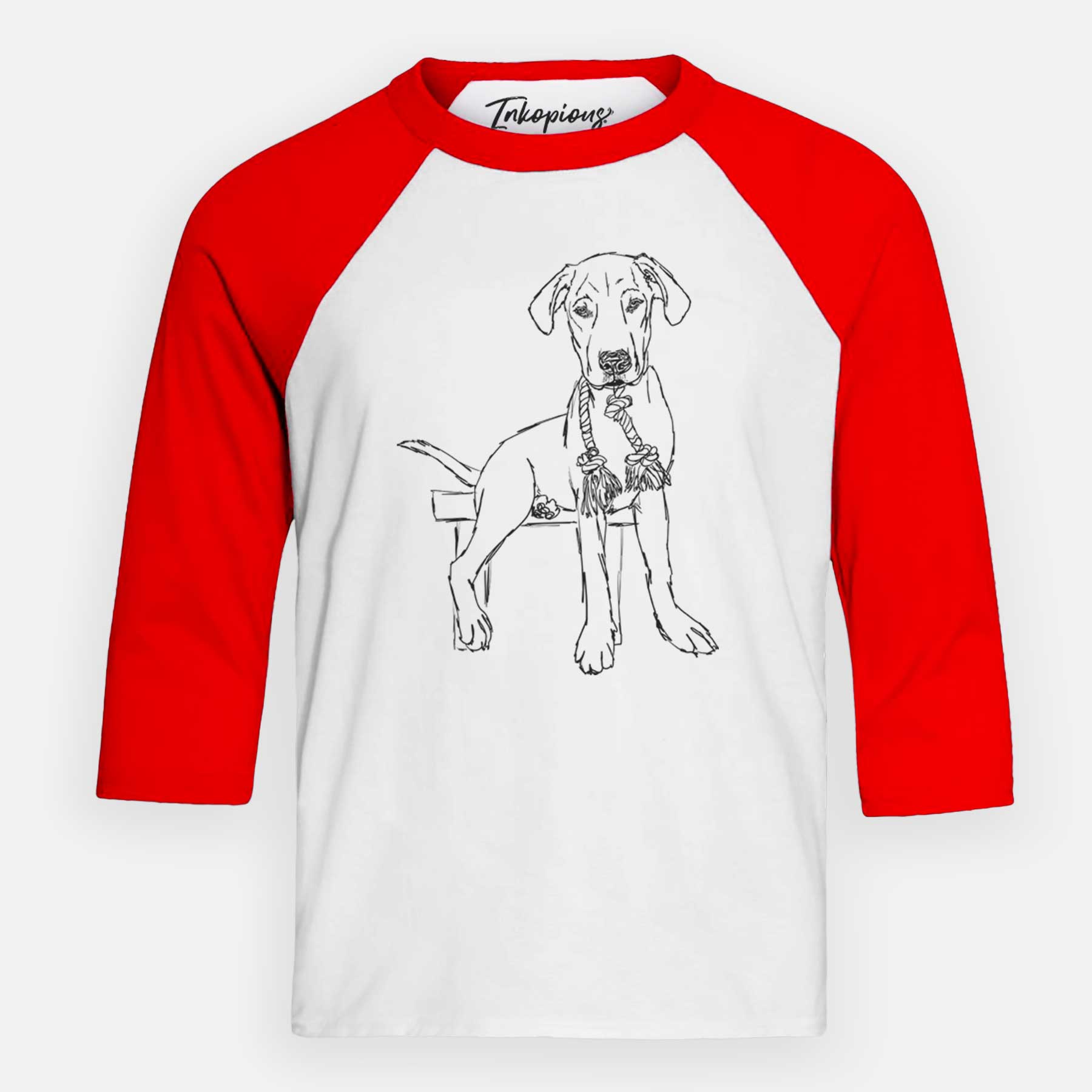 Doodled Carson the Mixed Breed - Youth 3/4 Long Sleeve