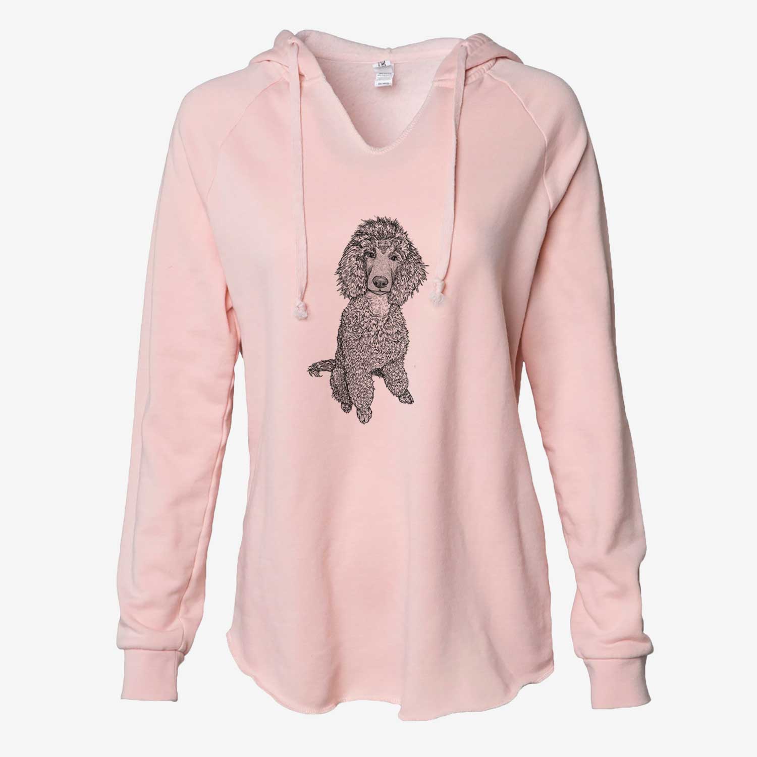 Doodled Casey the Standard Poodle - Cali Wave Hooded Sweatshirt