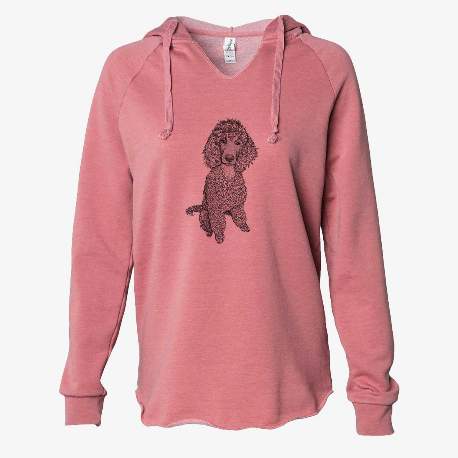 Doodled Casey the Standard Poodle - Cali Wave Hooded Sweatshirt