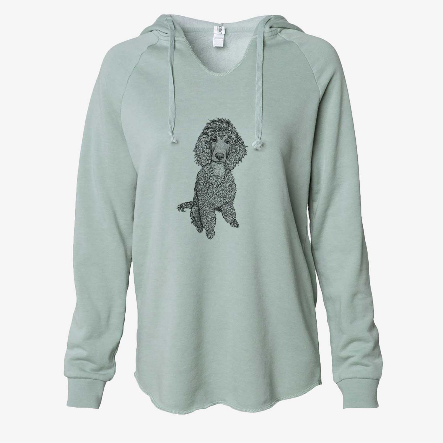 Doodled Casey the Standard Poodle - Cali Wave Hooded Sweatshirt