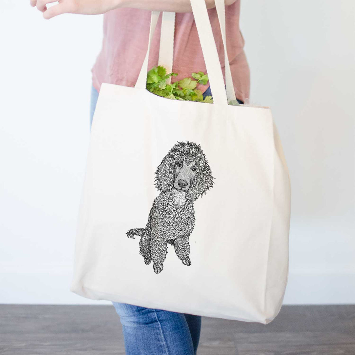 Doodled Casey the Standard Poodle - Tote Bag