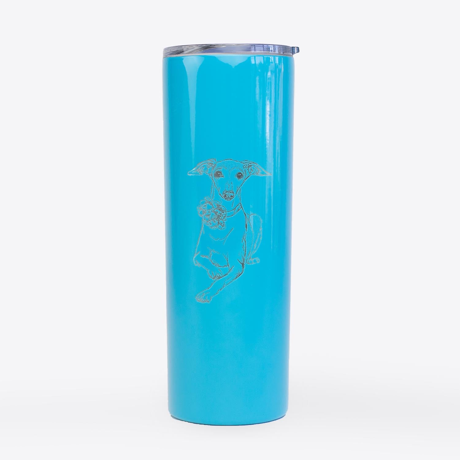 Doodled Cashie the Italian Greyhound - 20oz Skinny Tumbler