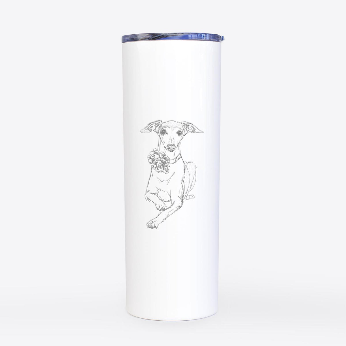 Doodled Cashie the Italian Greyhound - 20oz Skinny Tumbler