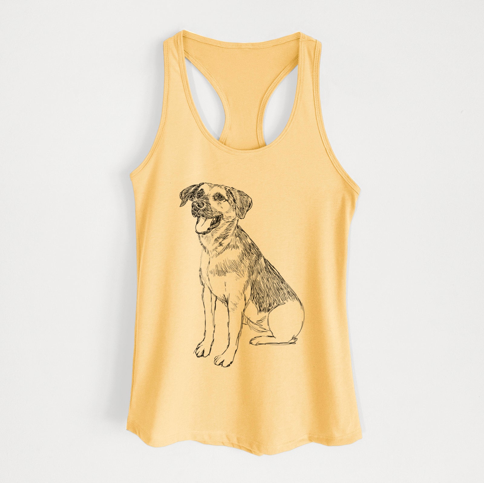 Doodled Caymus the Shepherd Mix - Women's Racerback Tanktop