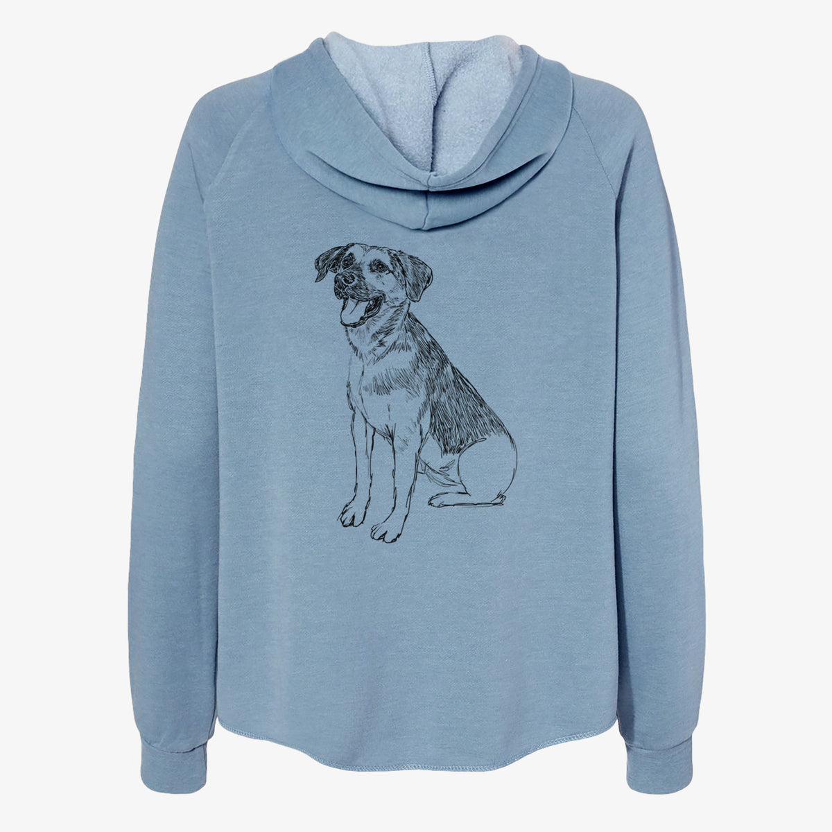 Doodled Caymus the Shepherd Mix - Women's Cali Wave Zip-Up Sweatshirt