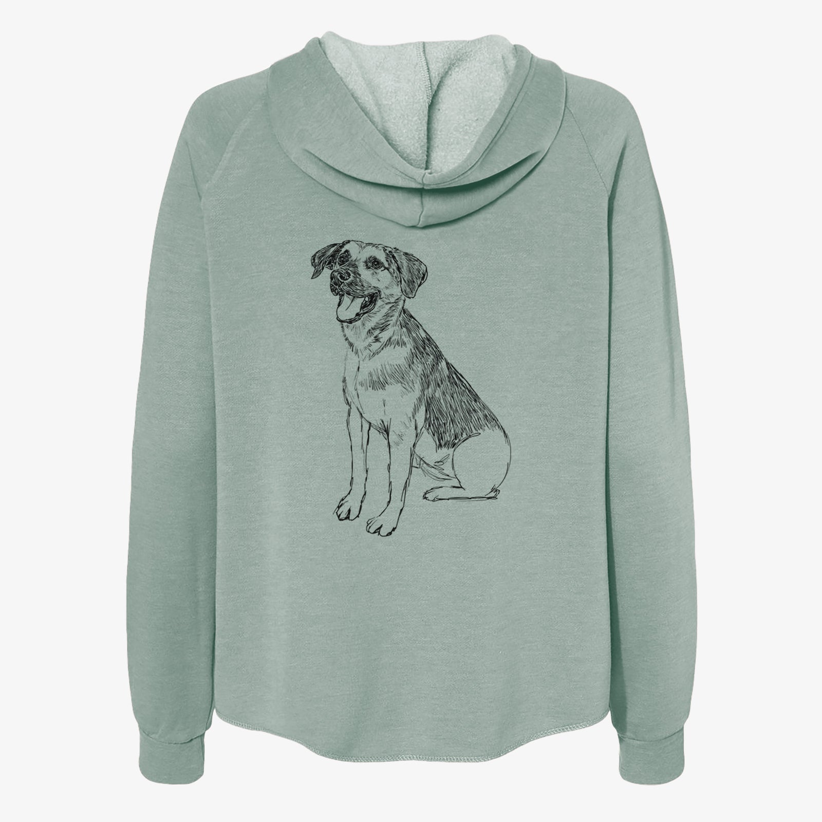 Doodled Caymus the Shepherd Mix - Women's Cali Wave Zip-Up Sweatshirt