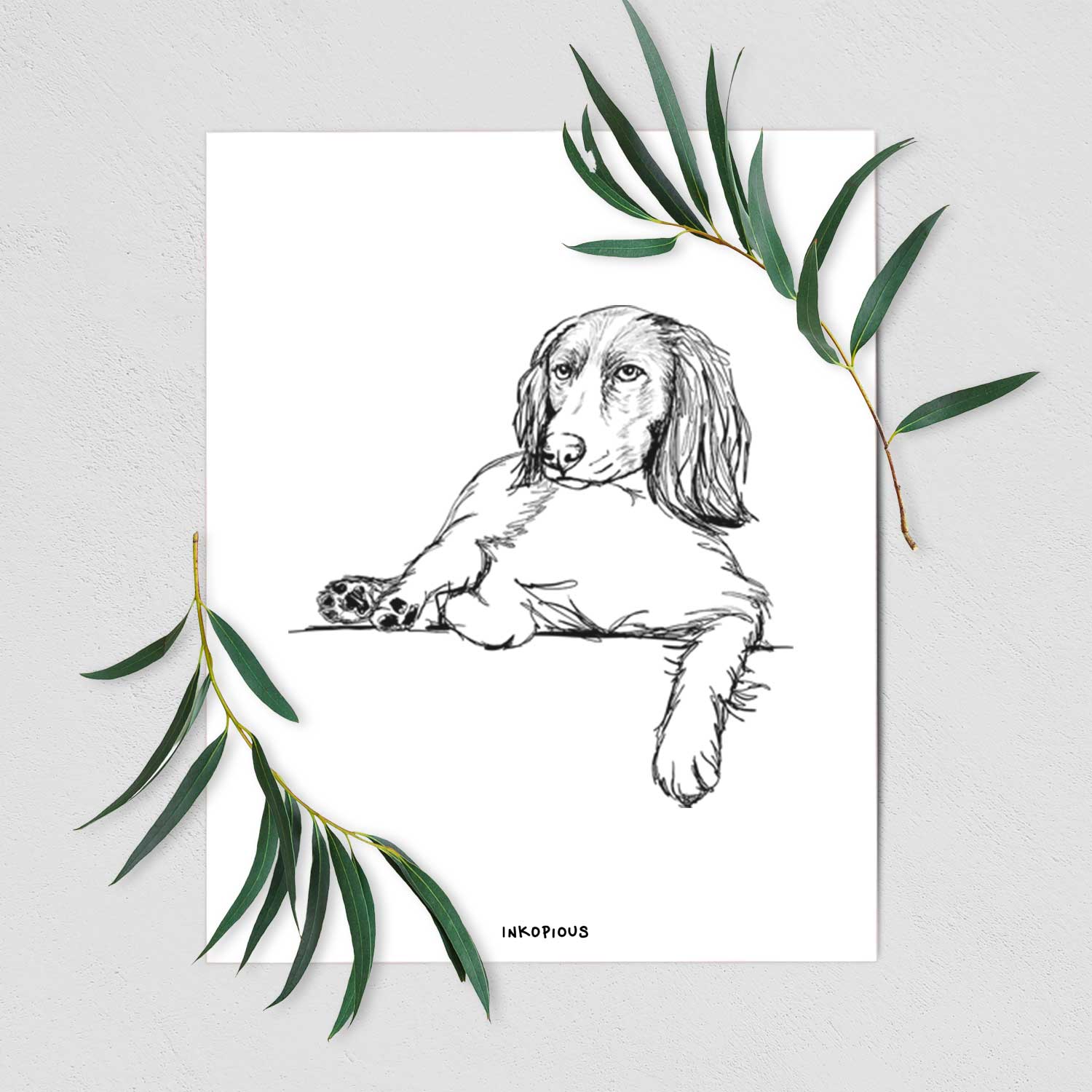 Doodled Chalupa Batman the Boykin Spaniel Art Print