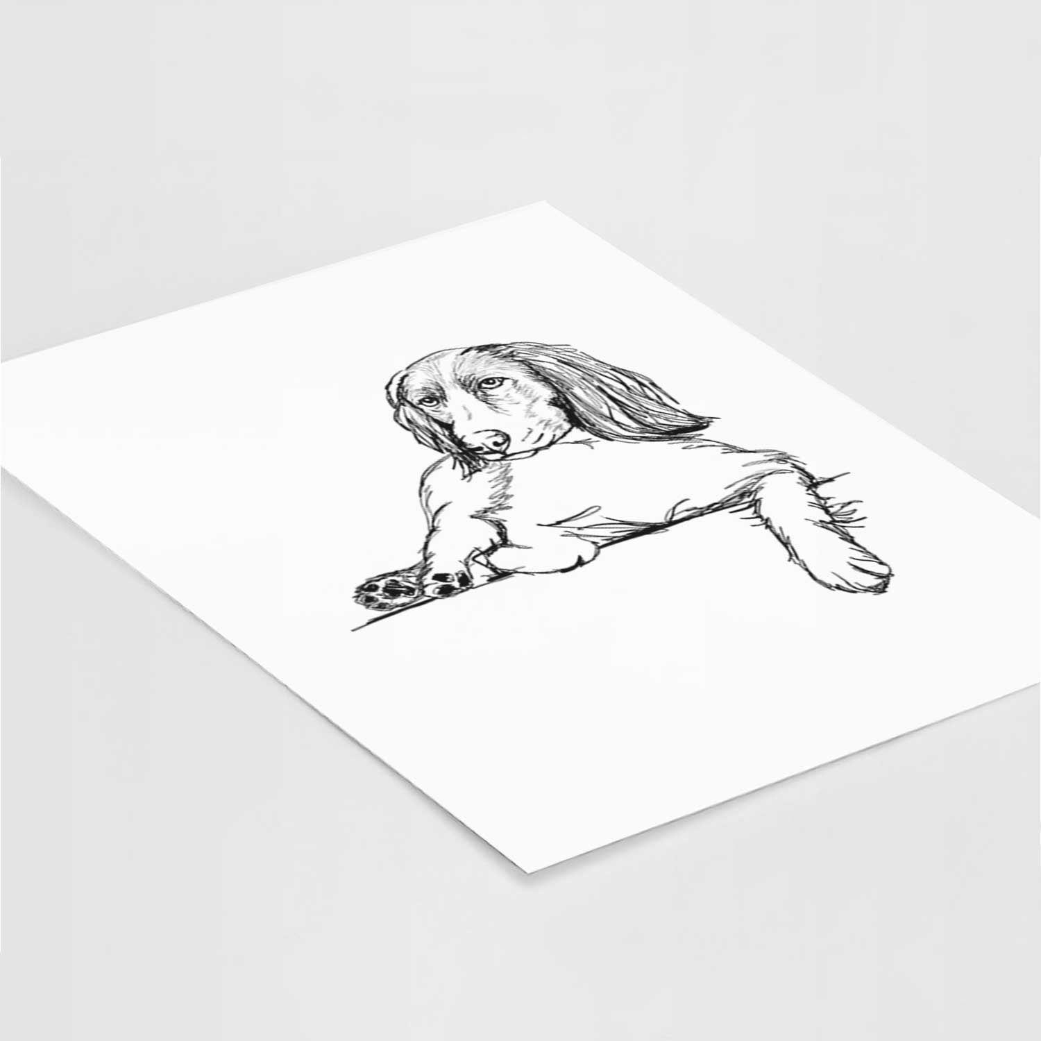Doodled Chalupa Batman the Boykin Spaniel Art Print