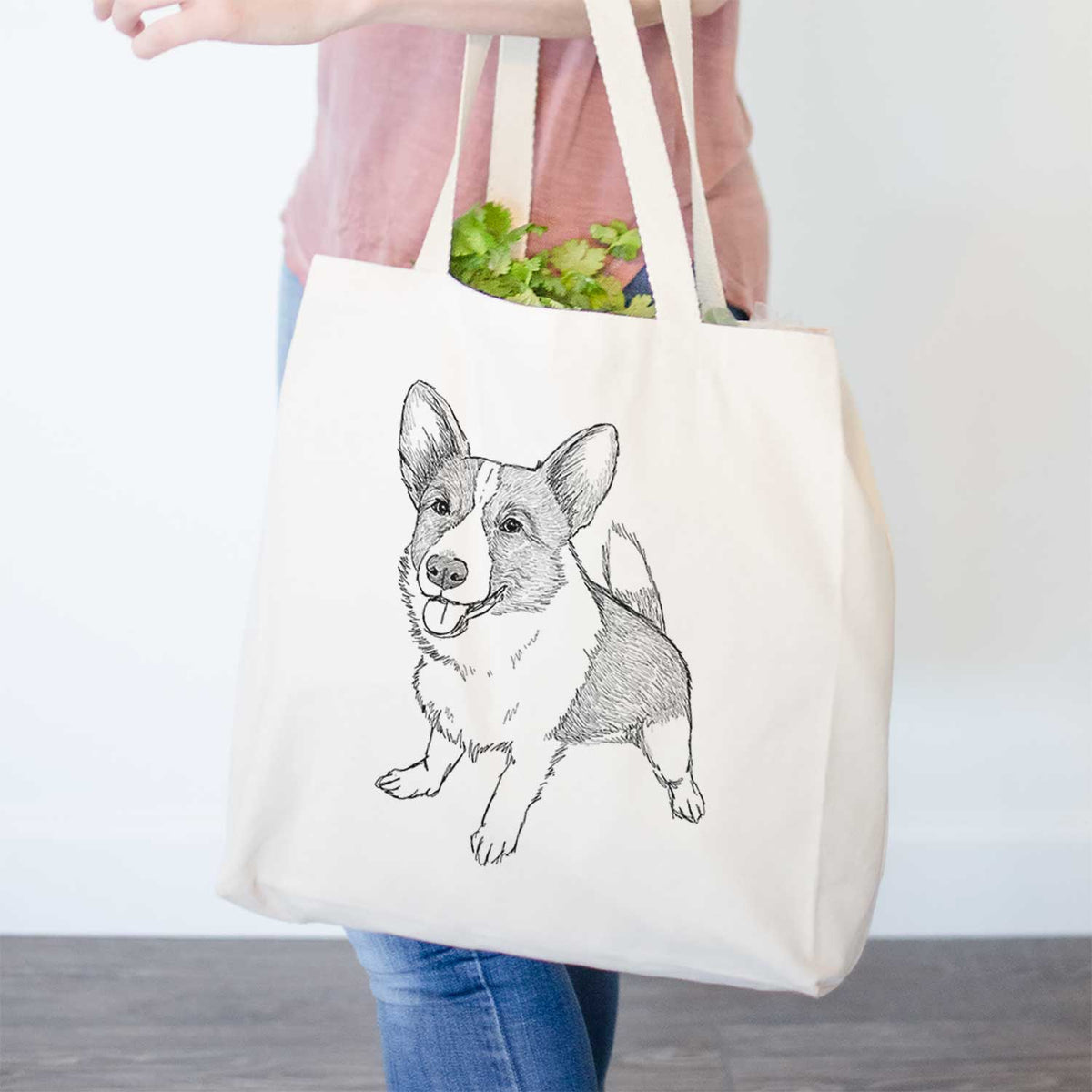 Doodled Chapito the Corgi - Tote Bag
