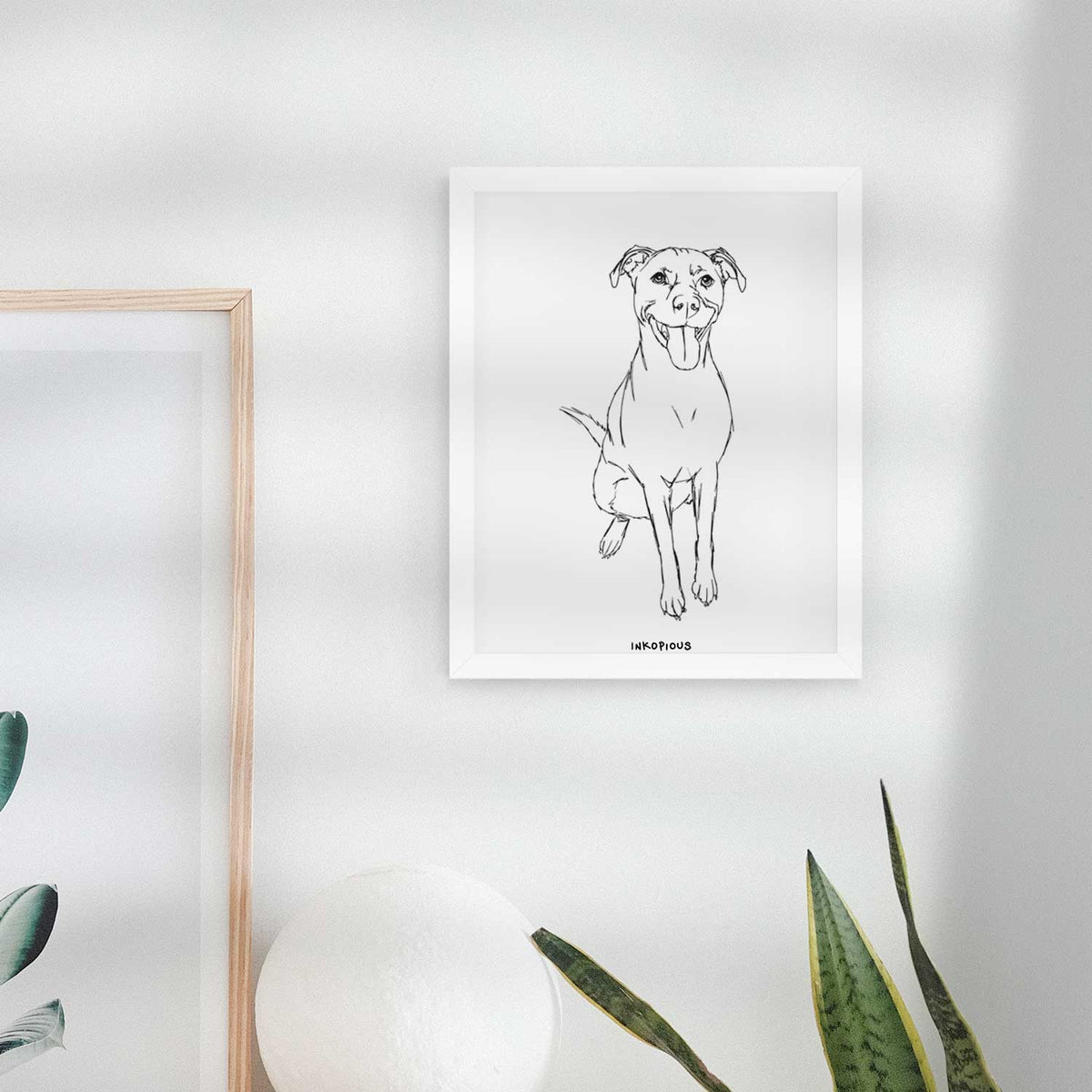 Doodled Charlee Girl the Yellow Lab Art Print