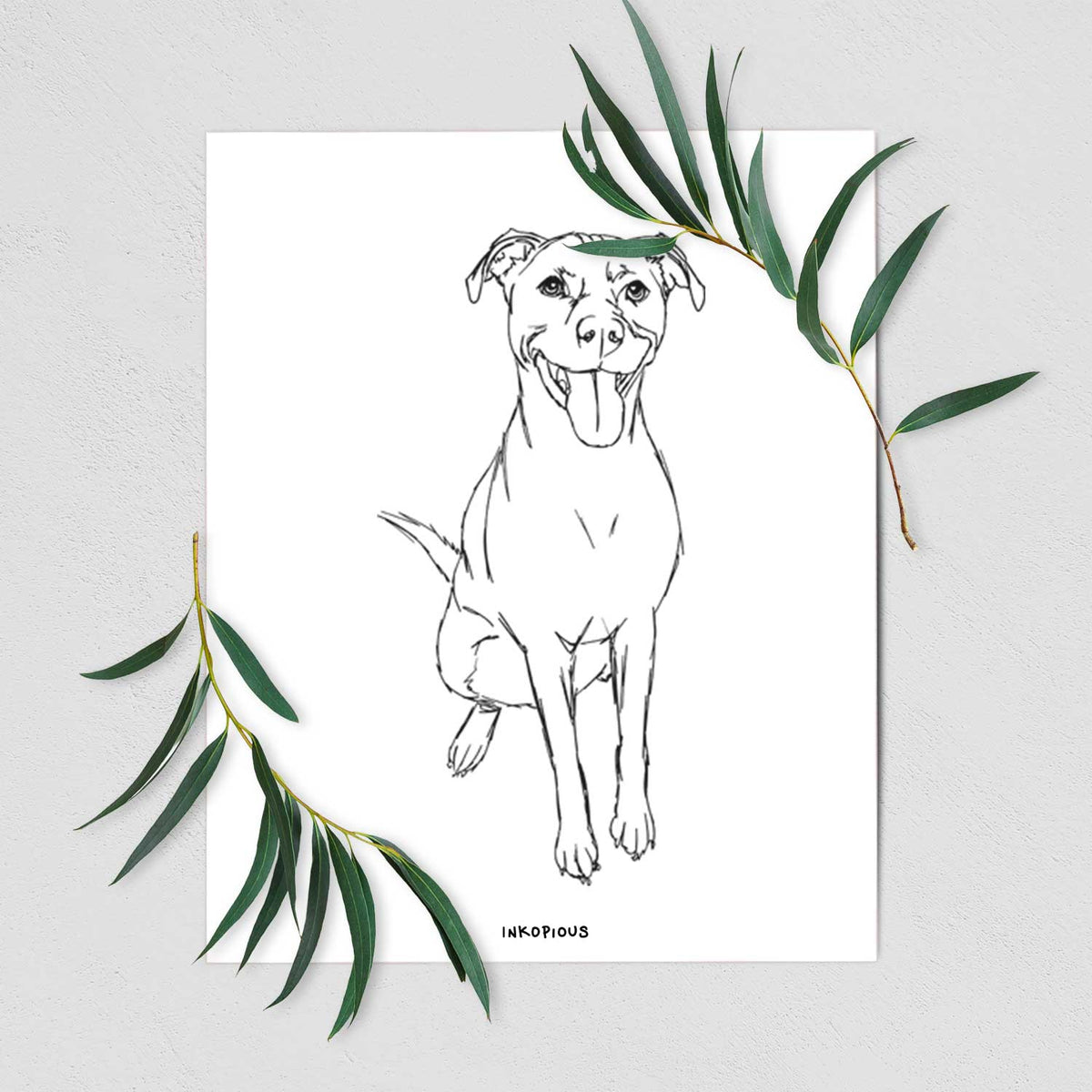 Doodled Charlee Girl the Yellow Lab Art Print