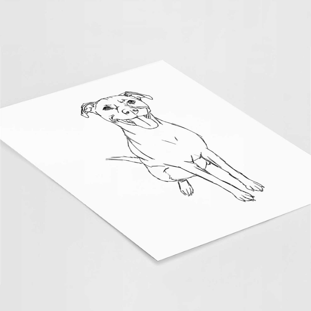 Doodled Charlee Girl the Yellow Lab Art Print