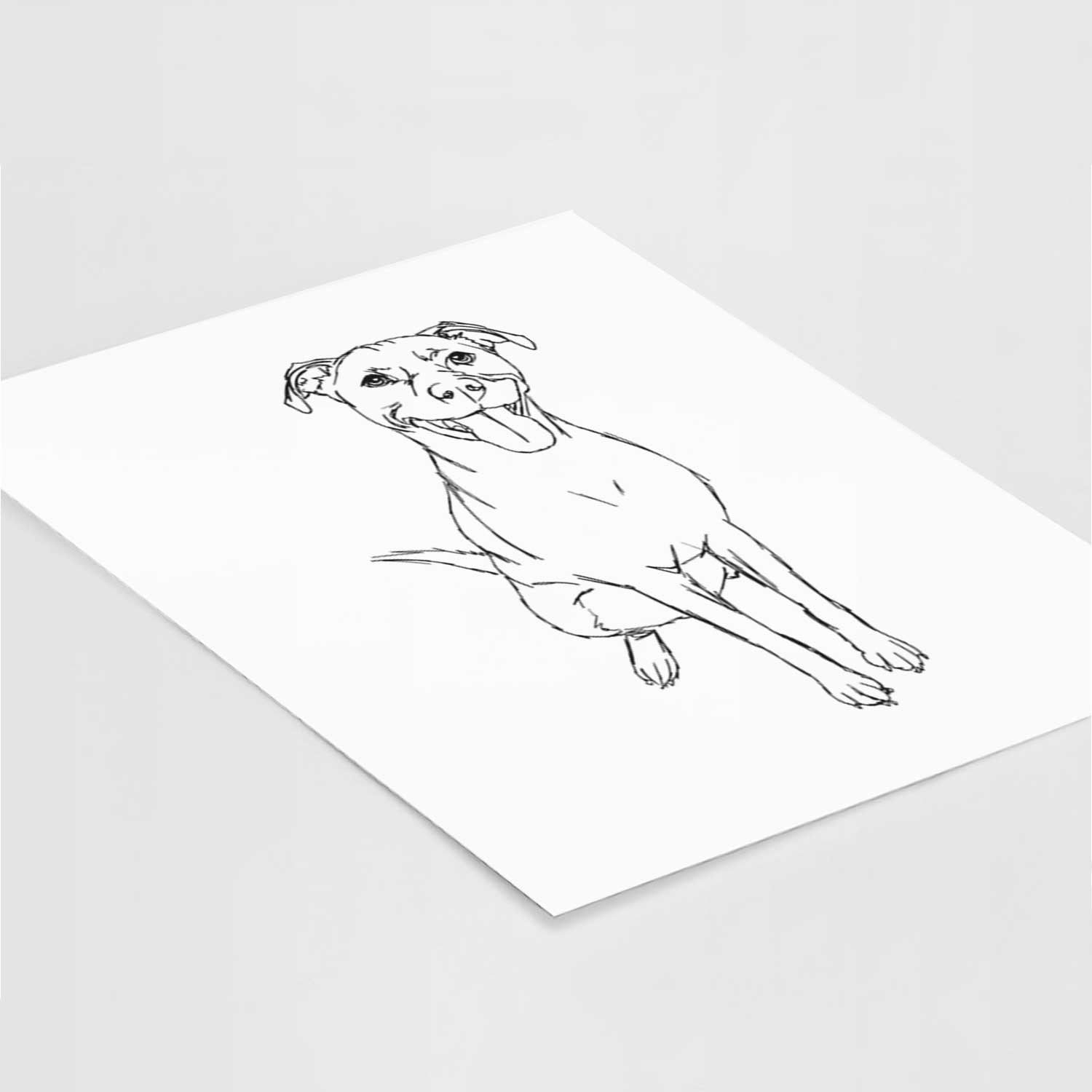 Doodled Charlee Girl the Yellow Lab Art Print