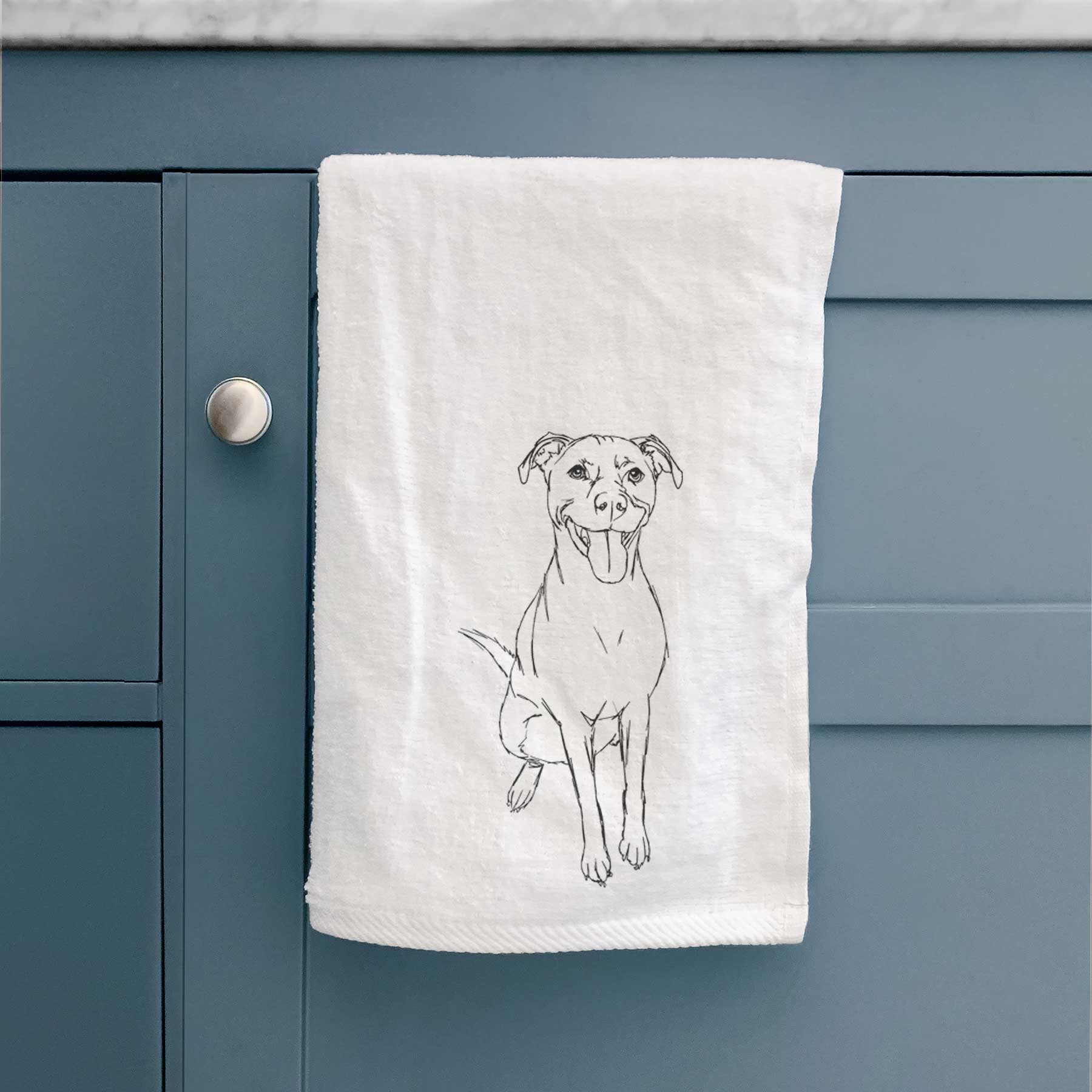 Doodled Charlee Girl the Yellow Lab Decorative Hand Towel