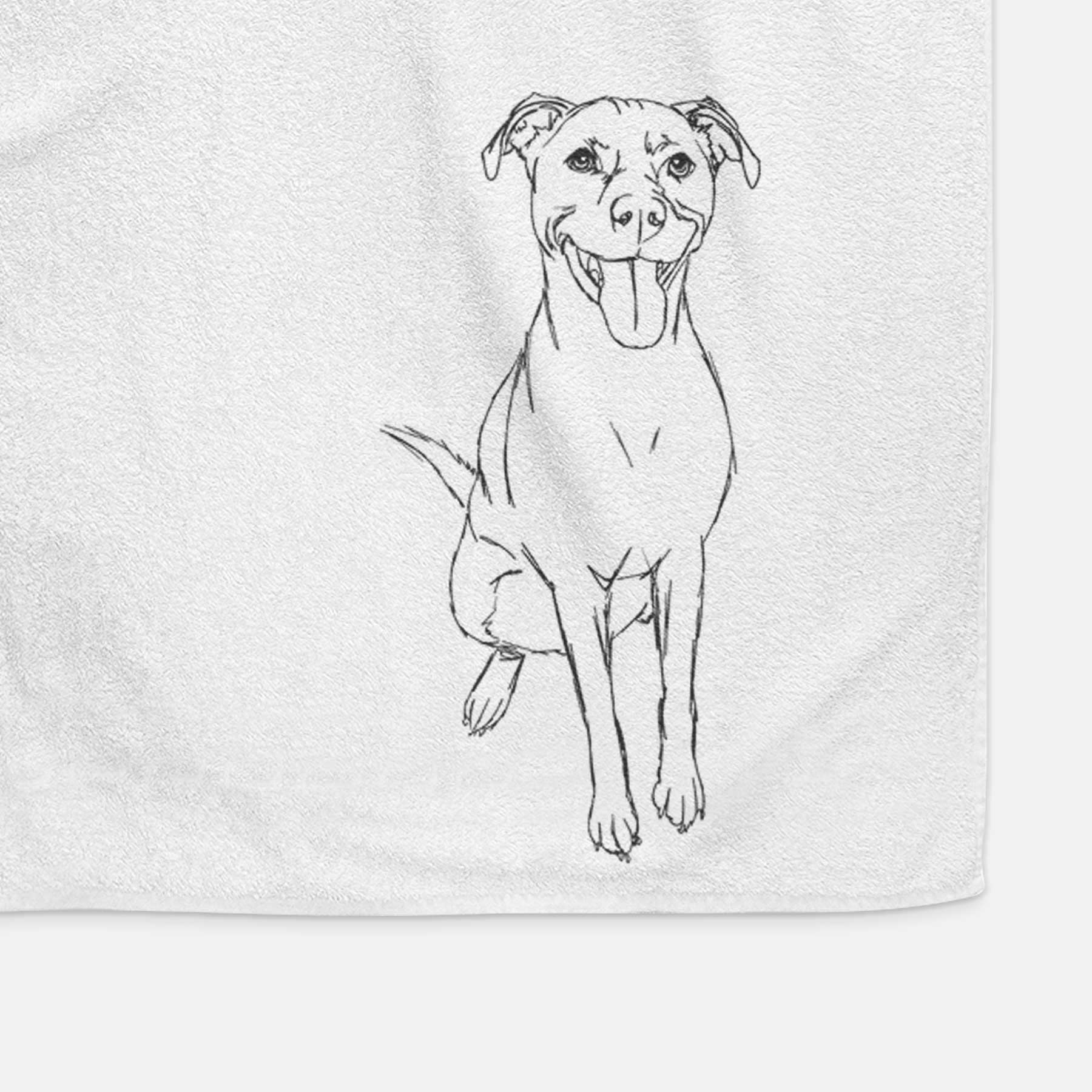 Doodled Charlee Girl the Yellow Lab Decorative Hand Towel