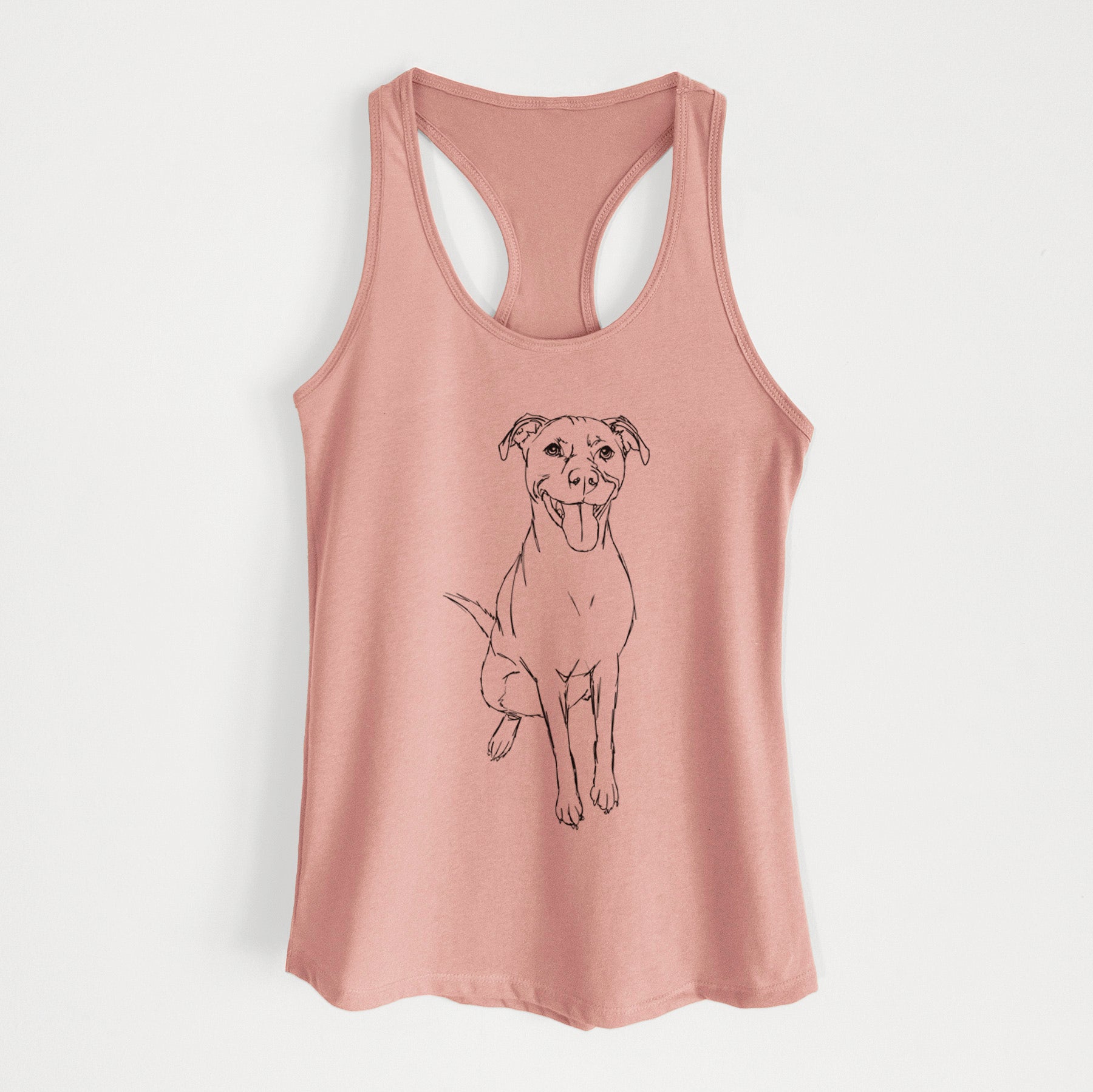 Doodled Charlee Girl the Yellow Lab - Women's Racerback Tanktop