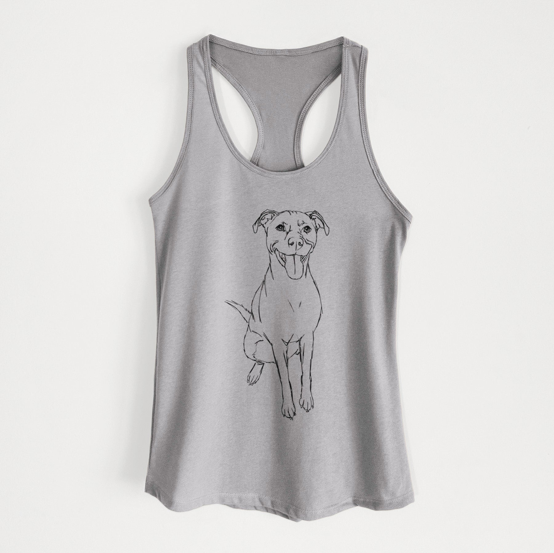 Doodled Charlee Girl the Yellow Lab - Women's Racerback Tanktop